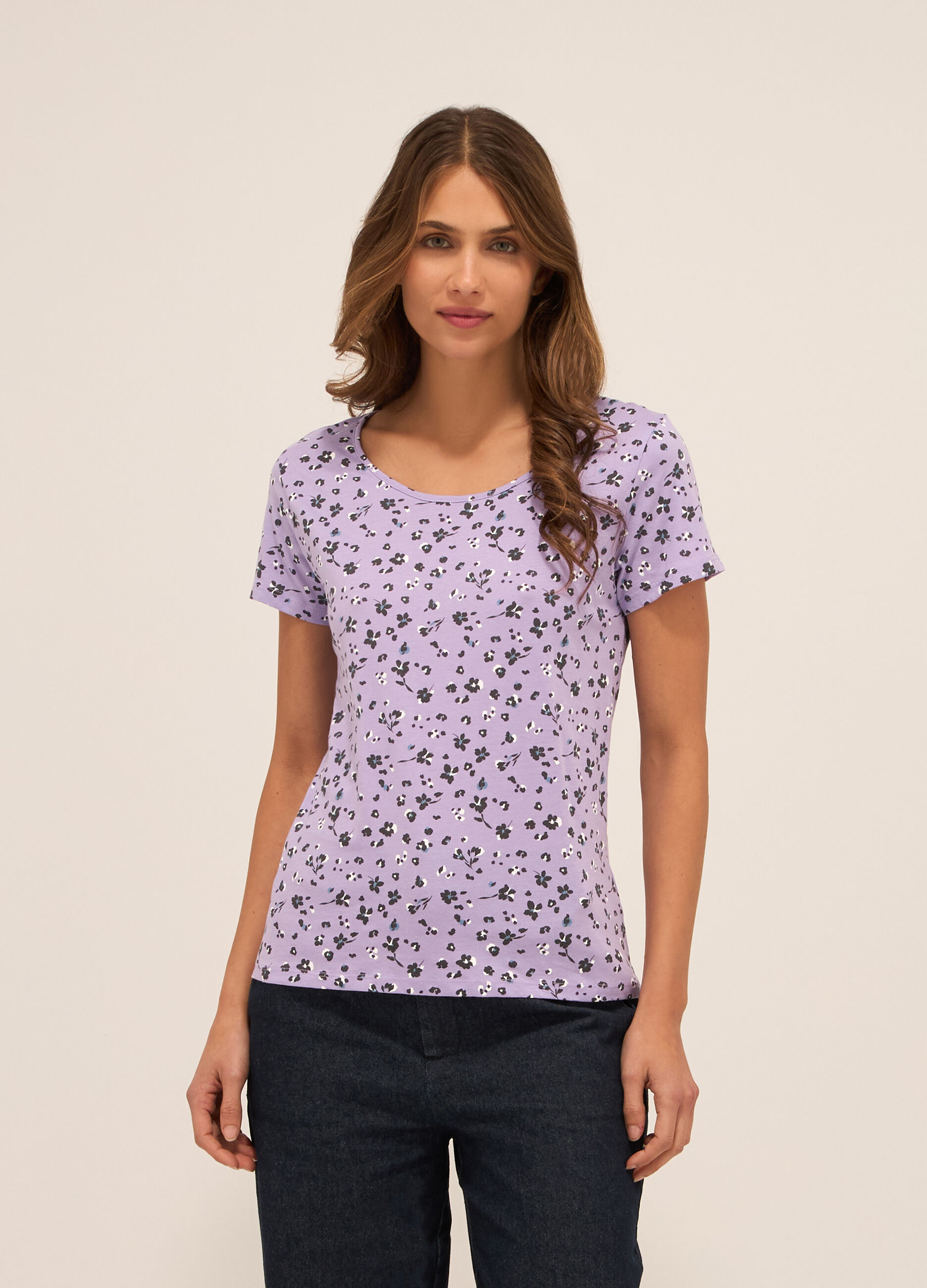 T-shirt in puro cotone donna_0
