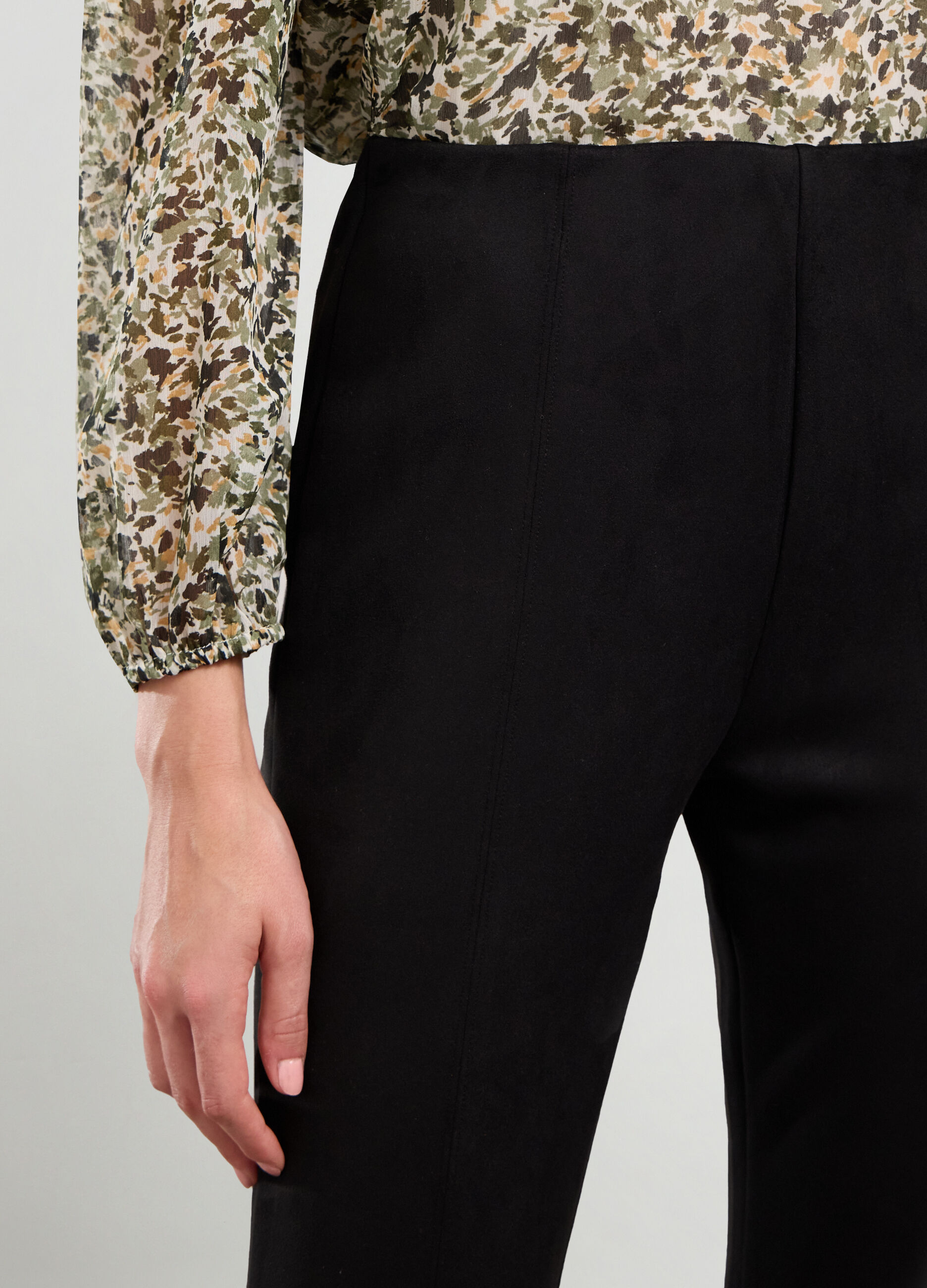 Leggings effetto scamosciato donna_2