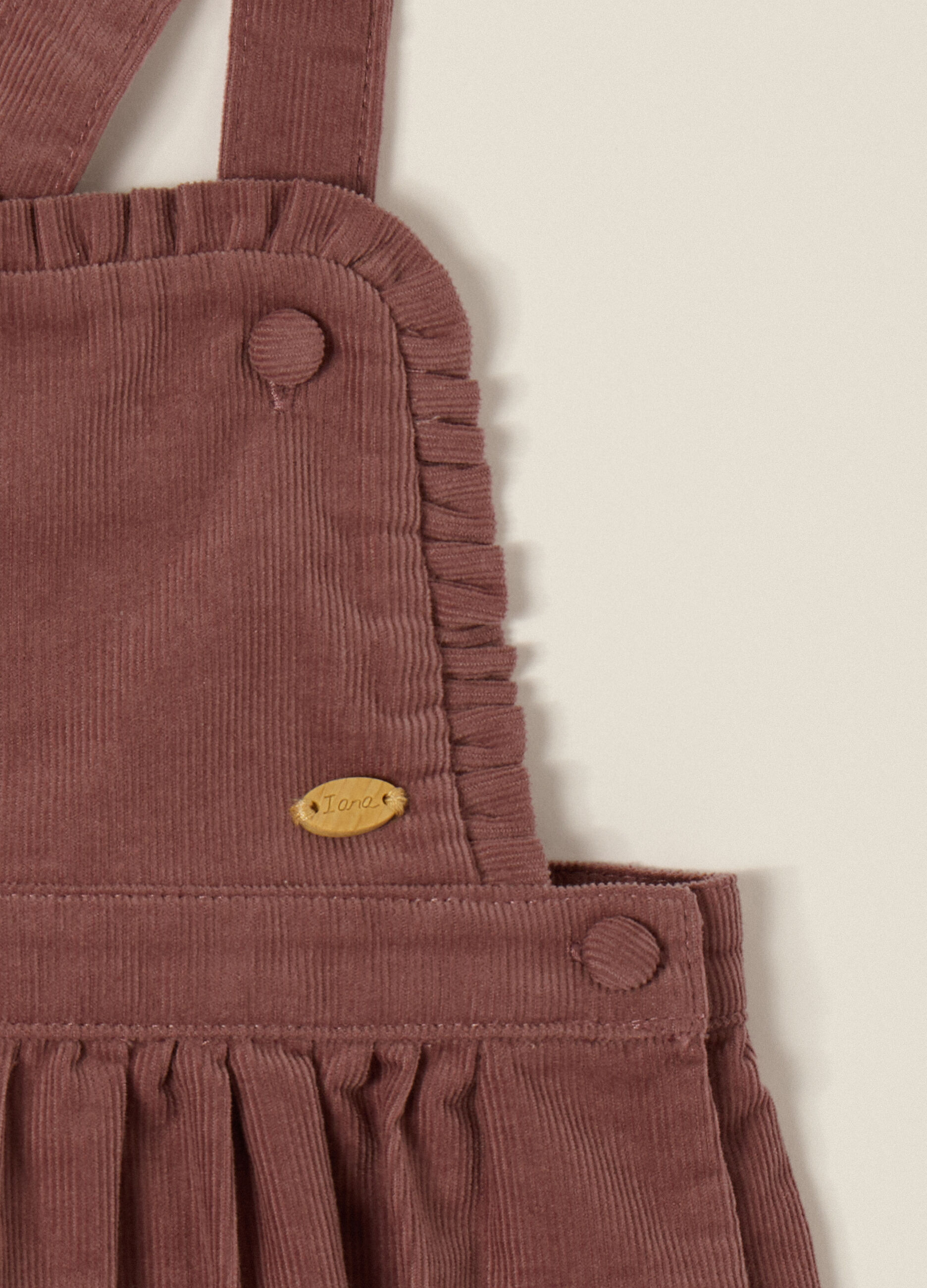 Romper marrone in cotone per neonata_3