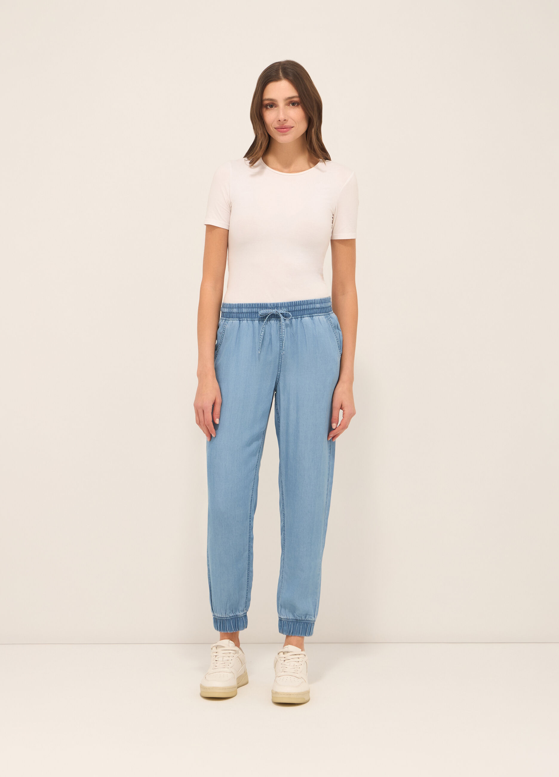 Jogger in puro lyocell donna _0
