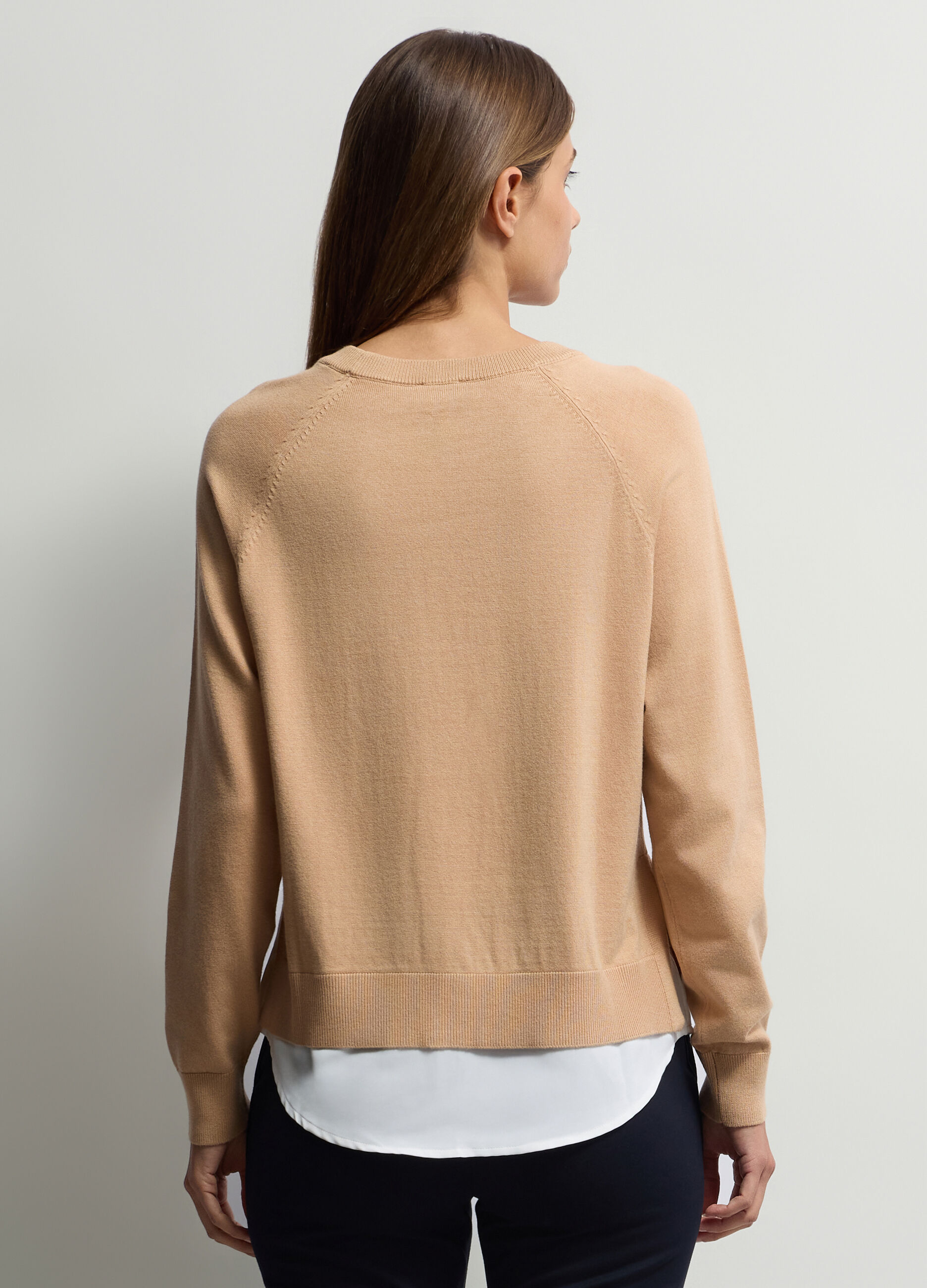 Maglia girocollo rasata donna_1