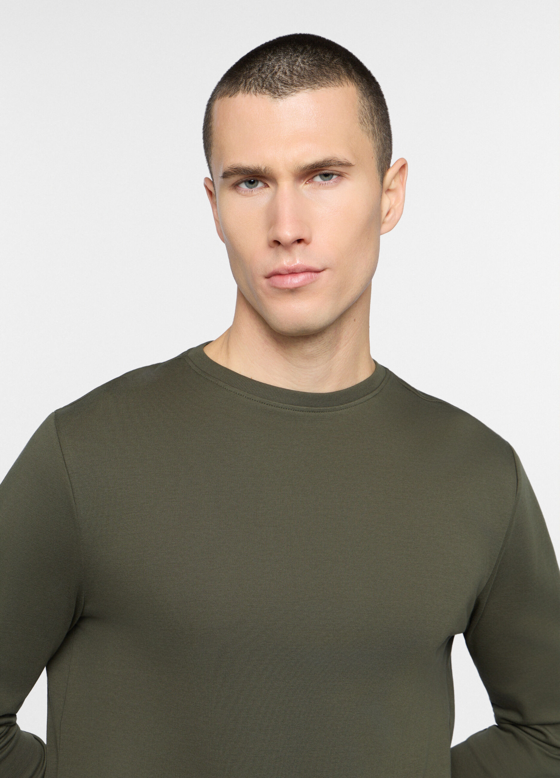 T-shirt a maniche lunghe in cotone uomo_2