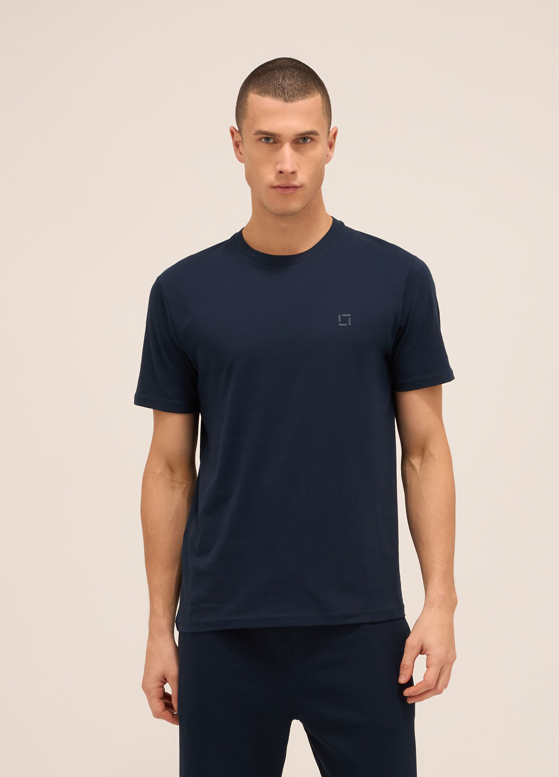 T-shirt sportiva in puro cotone uomo_0