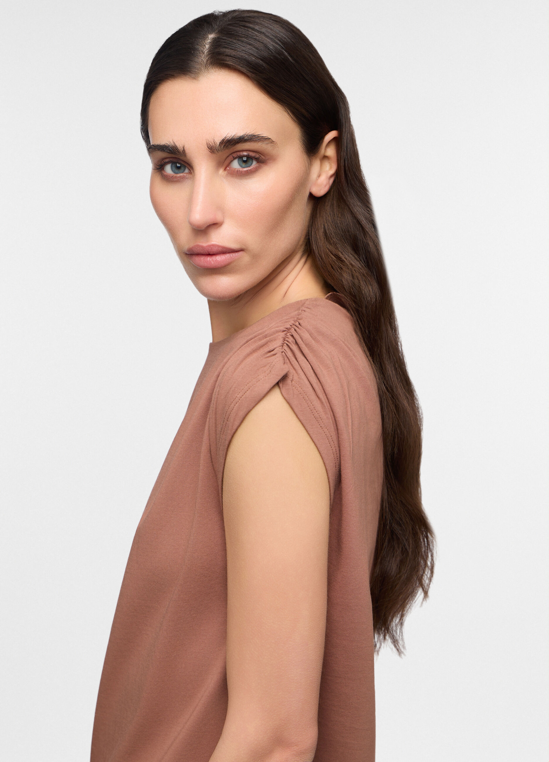 T-shirt girocollo stretch donna_2