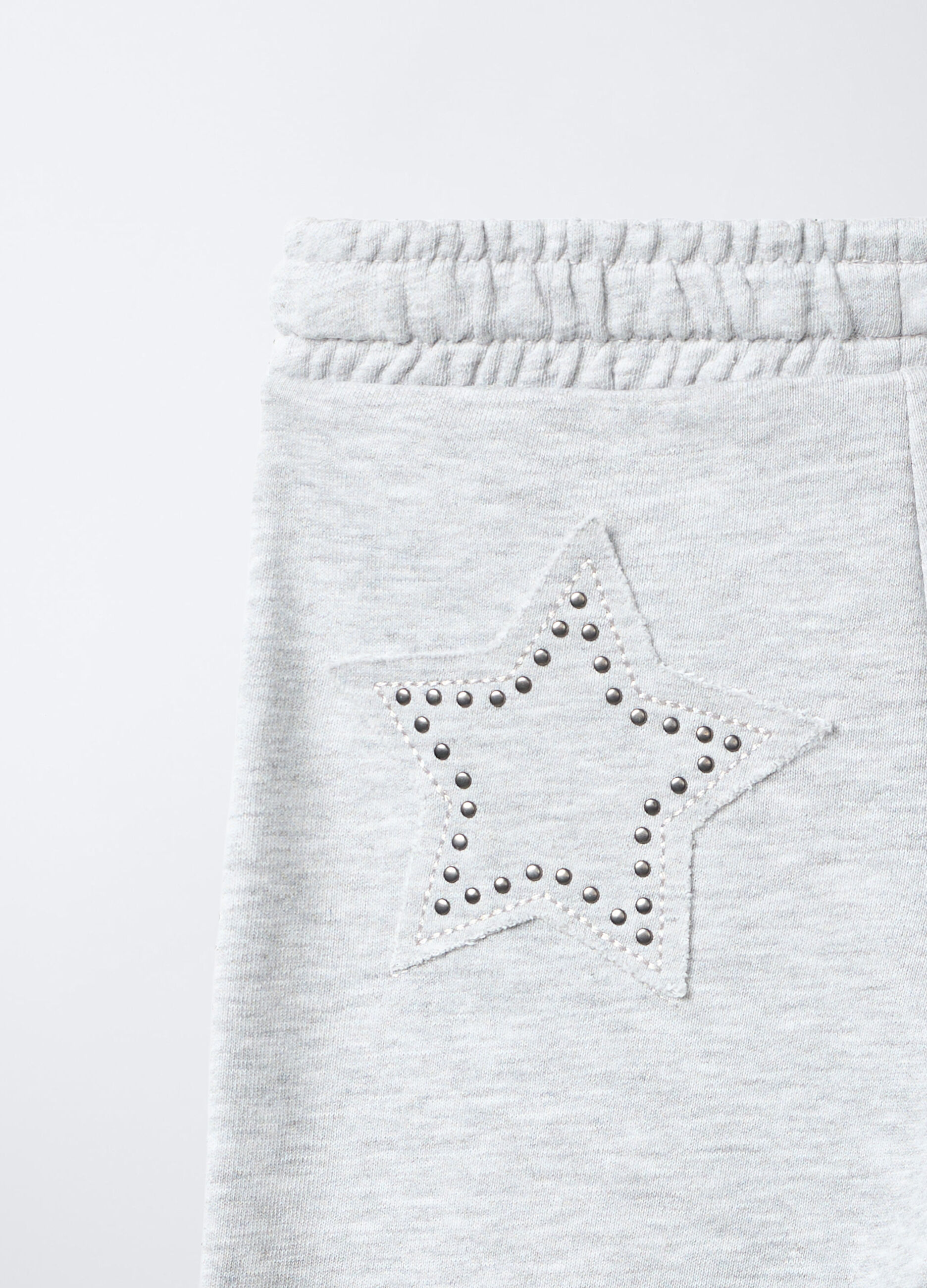 Jogger in misto cotone garzato Flare Fit ragazza_2