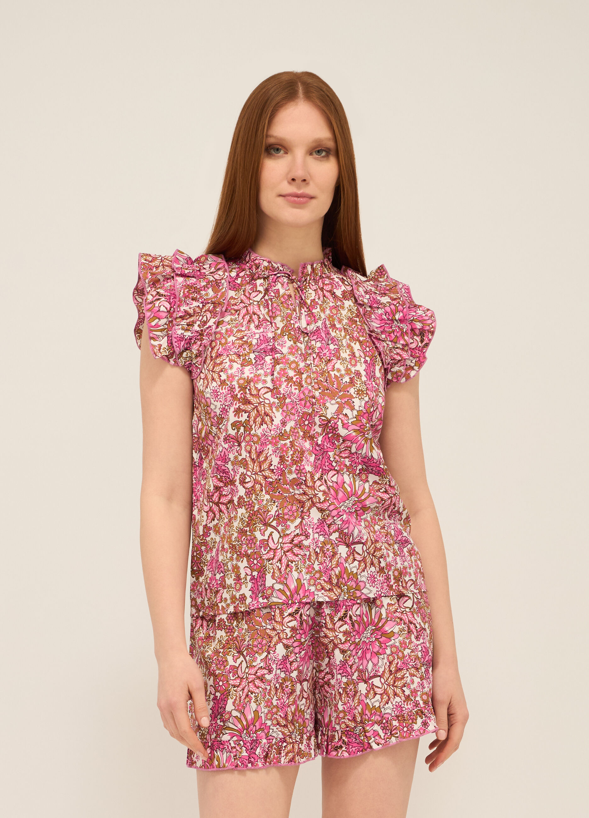 Blusa in american crepe donna_0