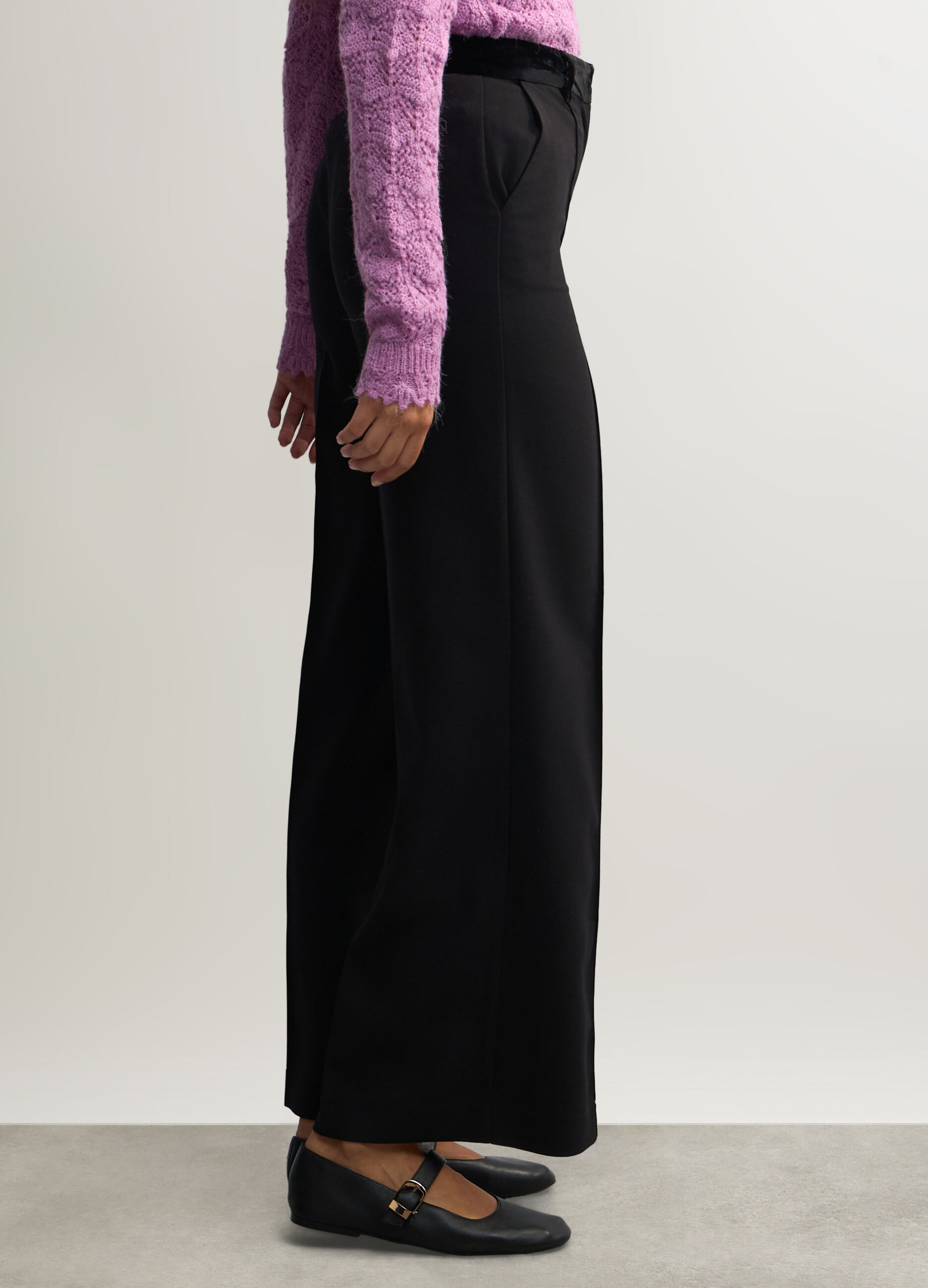 Pantaloni Wide Leg in poli viscosa donna_1
