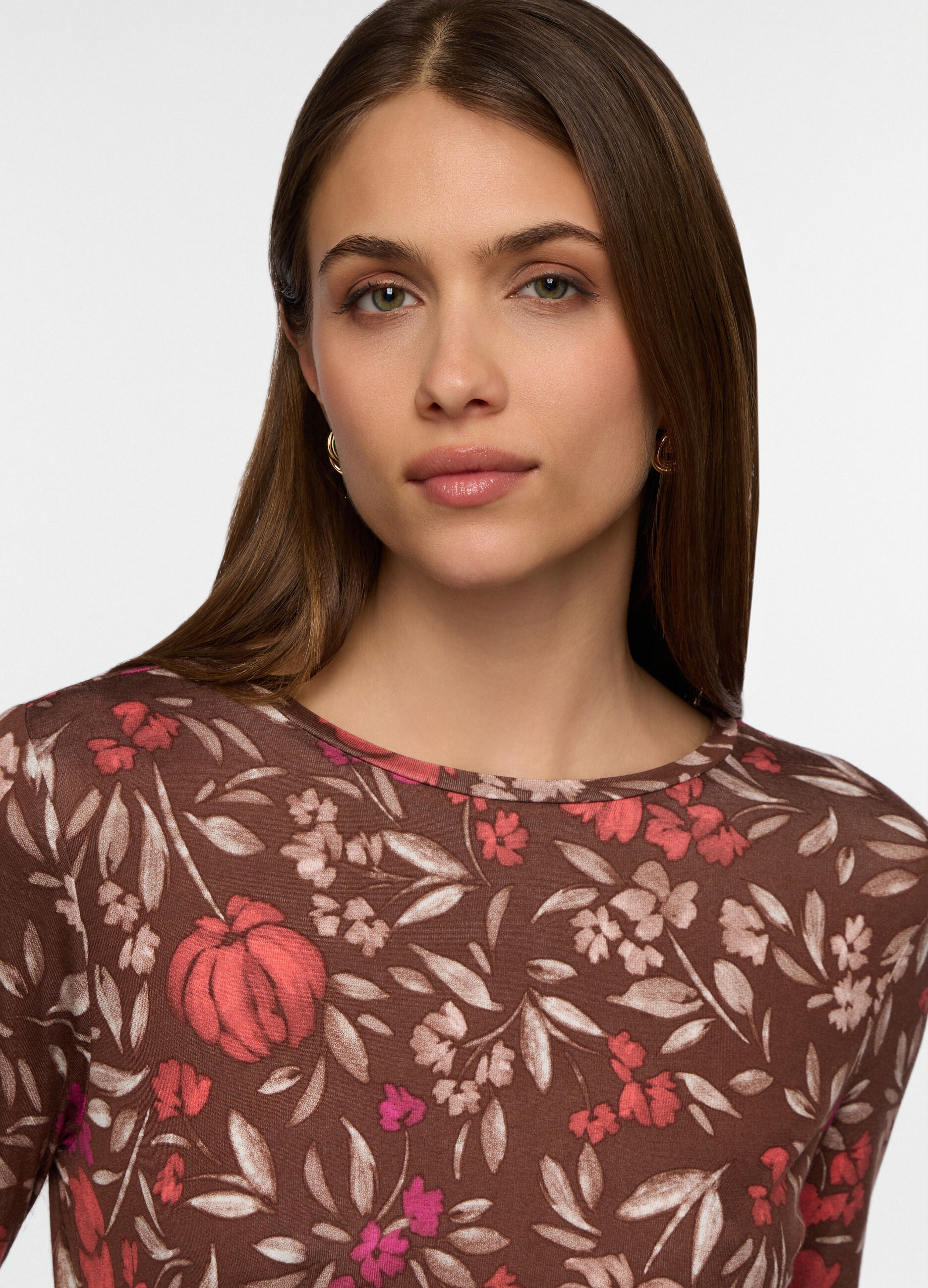 T-shirt girocollo stretch donna_2