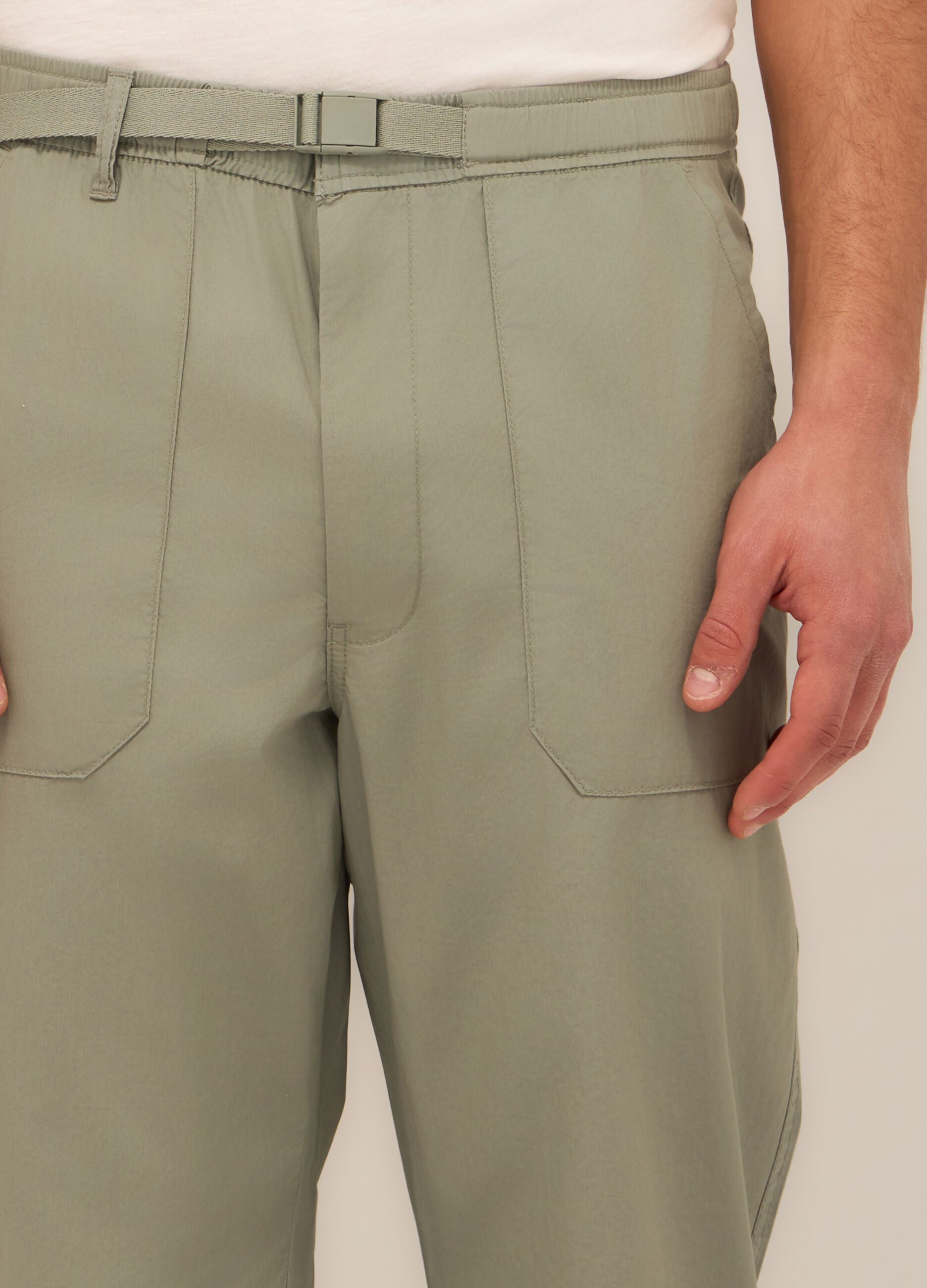 Pantaloni in chino in popeline di cotone uomo_2