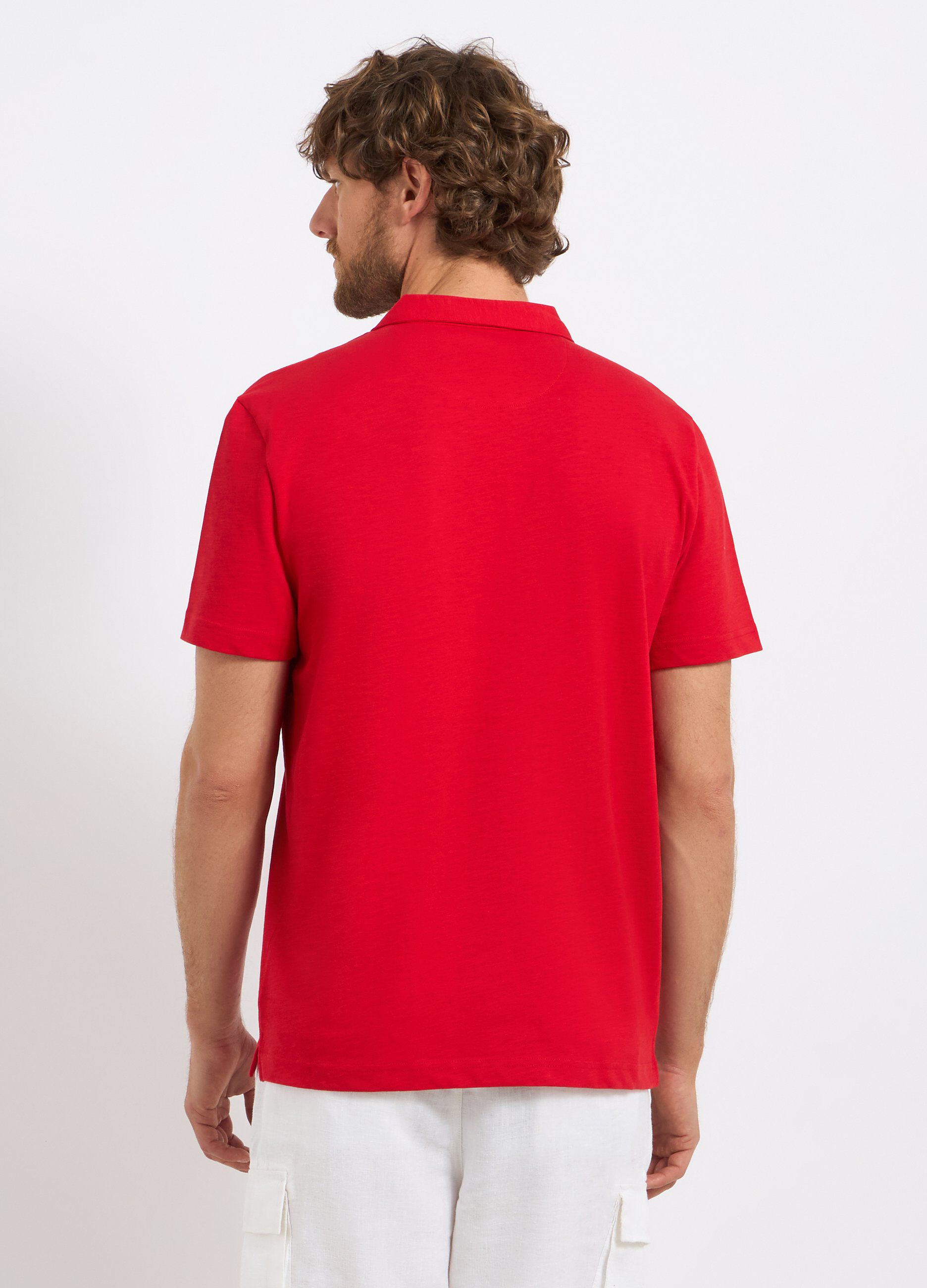 Polo in puro cotone slub uomo