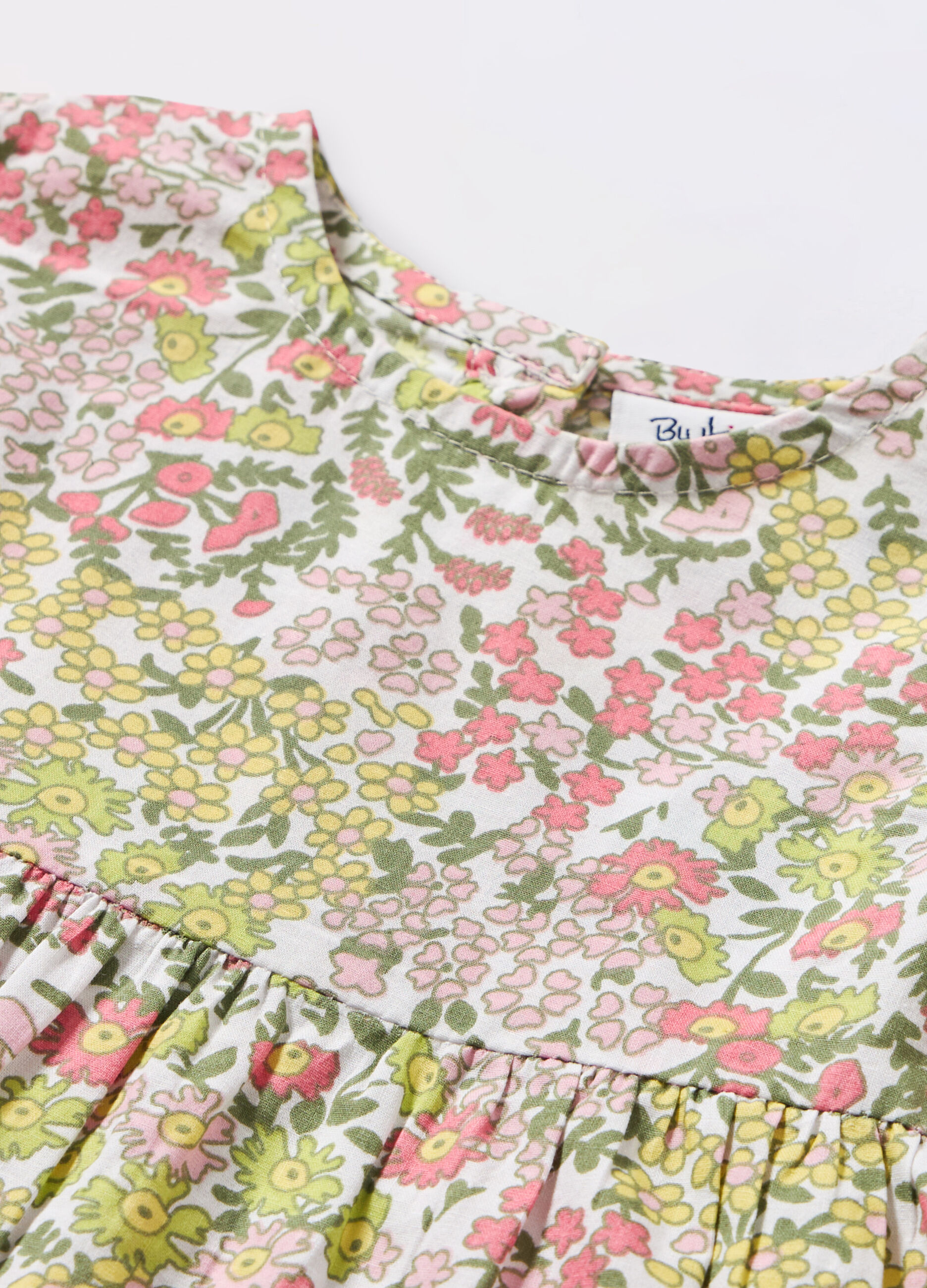 Vestito in popeline di puro cotone neonata_1