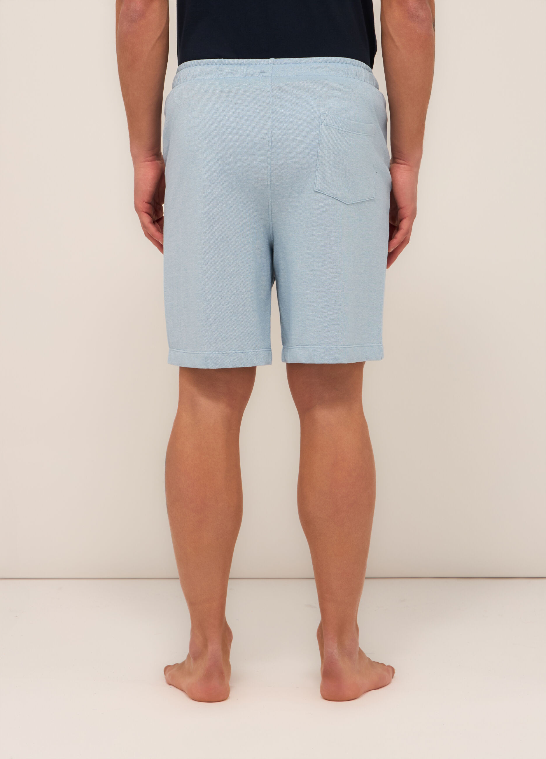 Short del pigiama in cotone piquet uomo_1