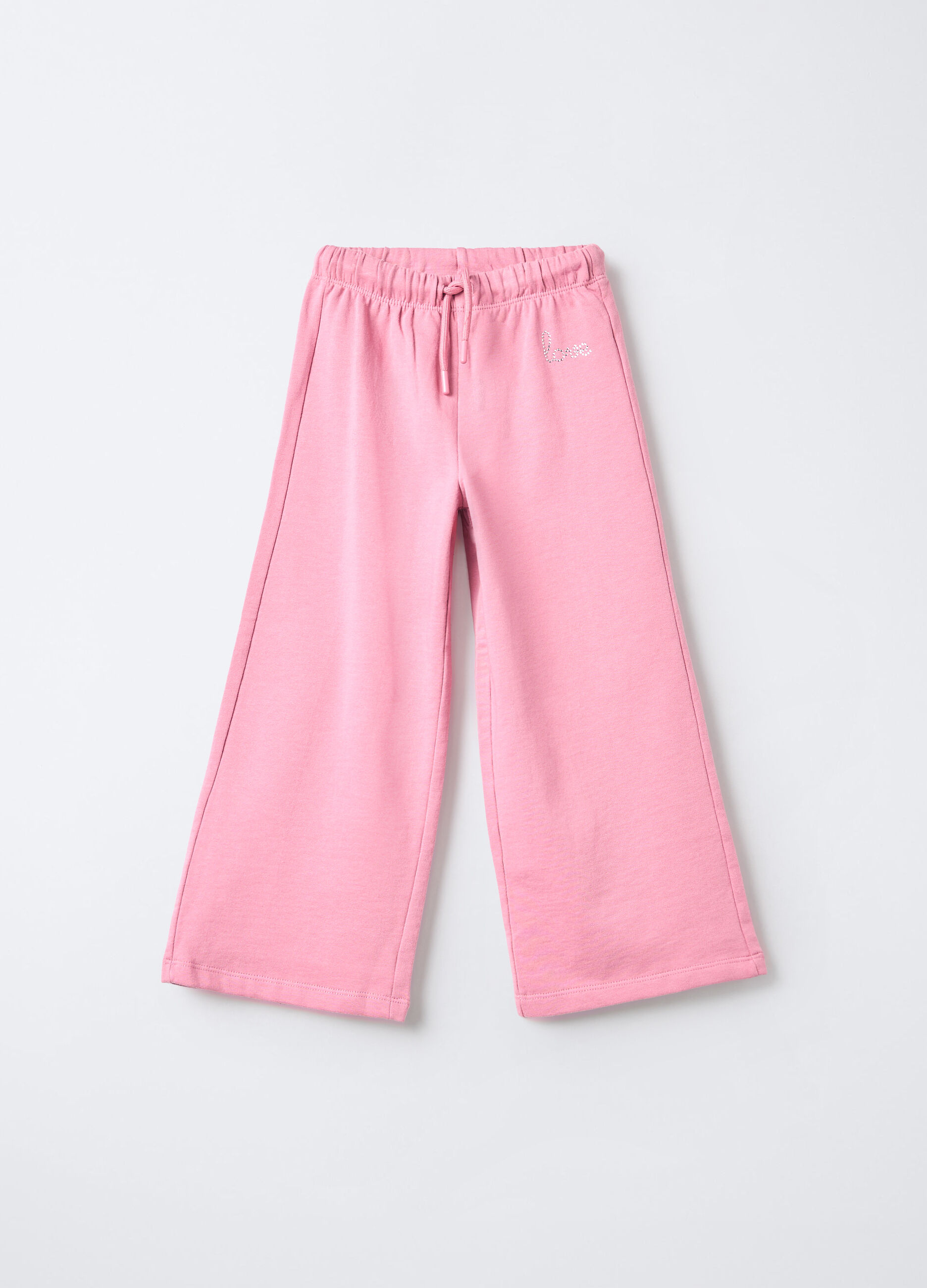 Treggings in puro cotone garzato Wide Leg bambina_0