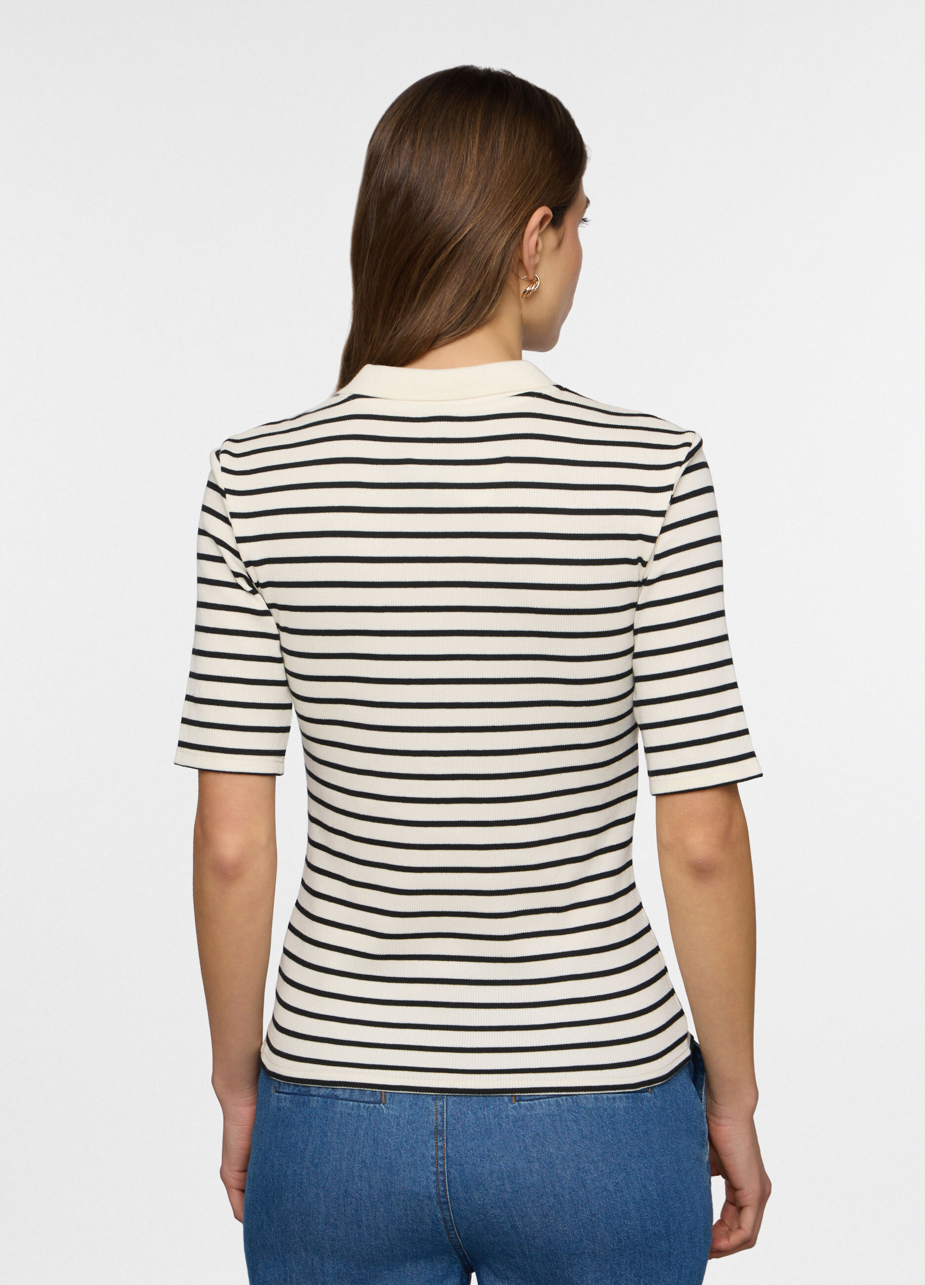 Polo in costina stretch donna_1