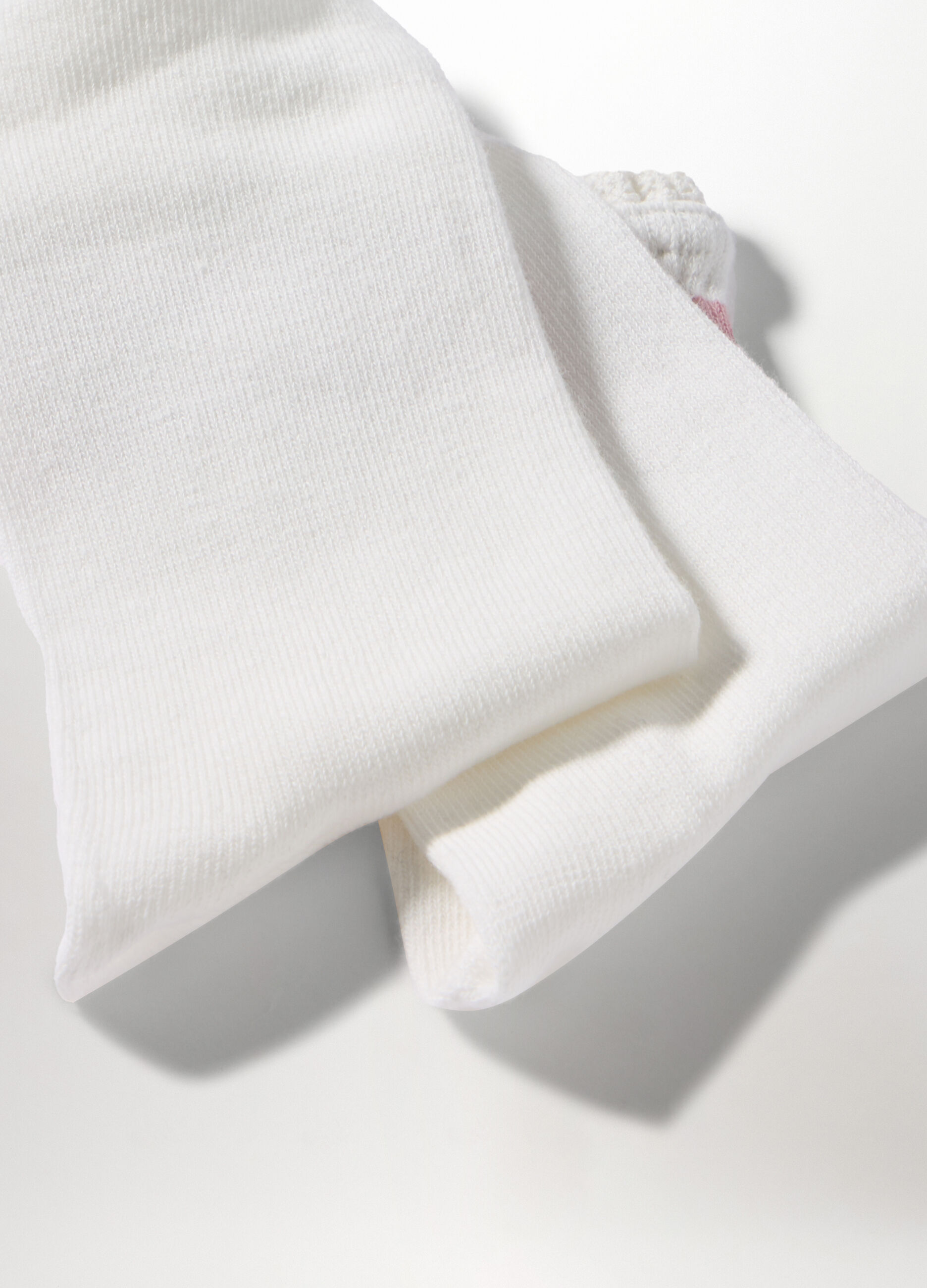 Calze misto cotone con pizzo donna_1