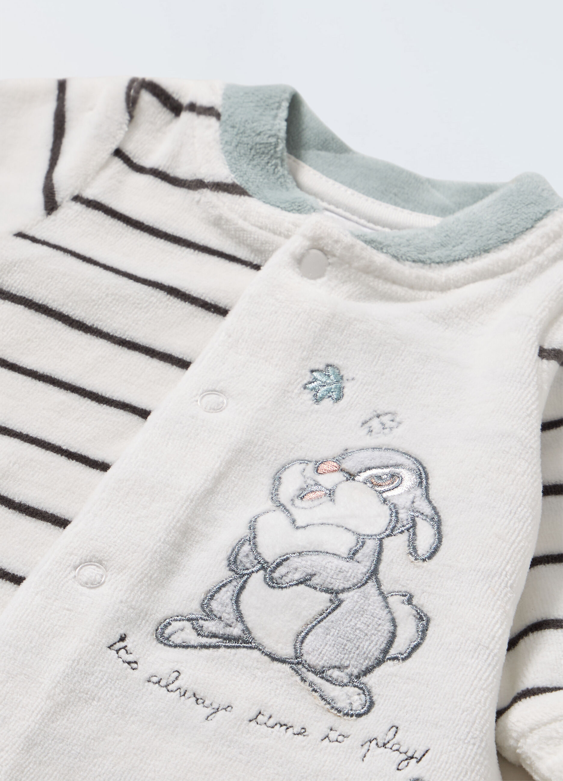 Tutina lunga in velour di misto cotone _1