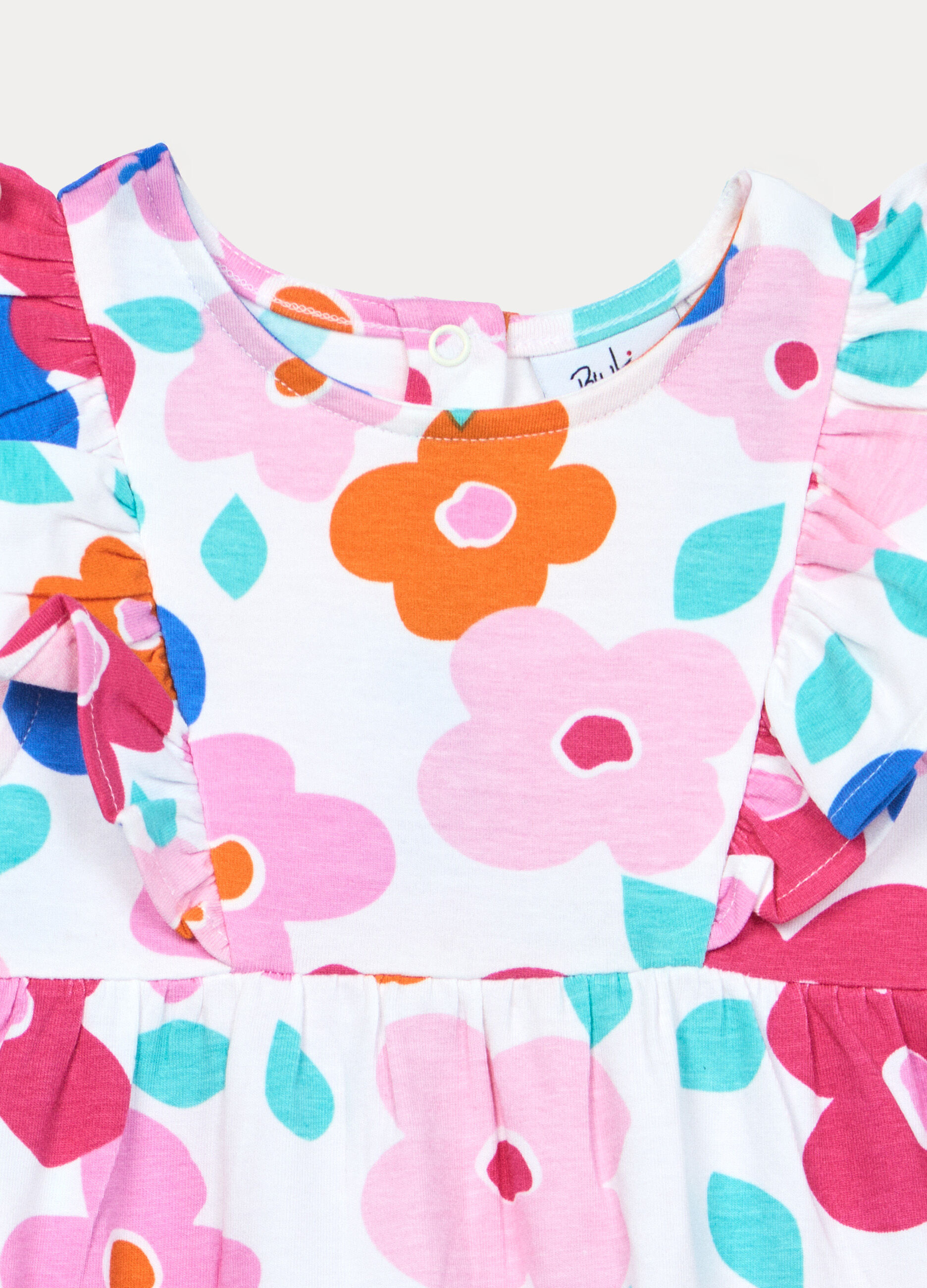 Vestito a balze in jersey di cotone bimba_2