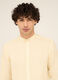 Camicia colletto coreano in puro lino uomo_2