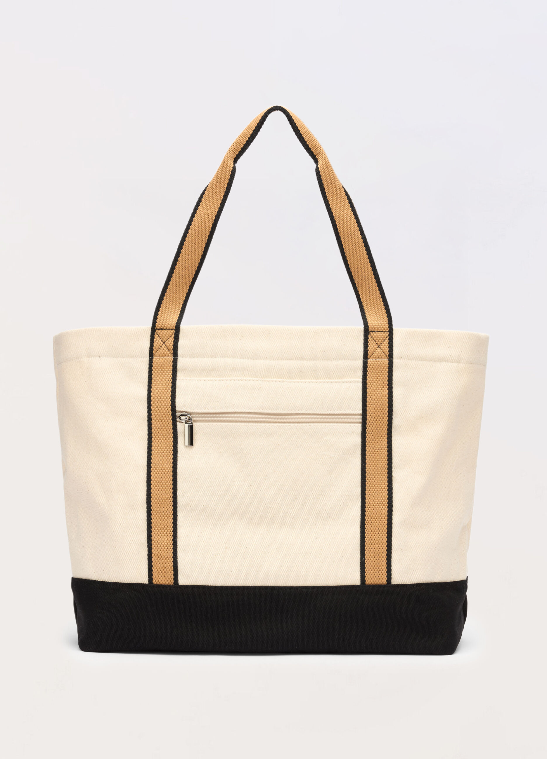 Borsa in cotone con stampa donna