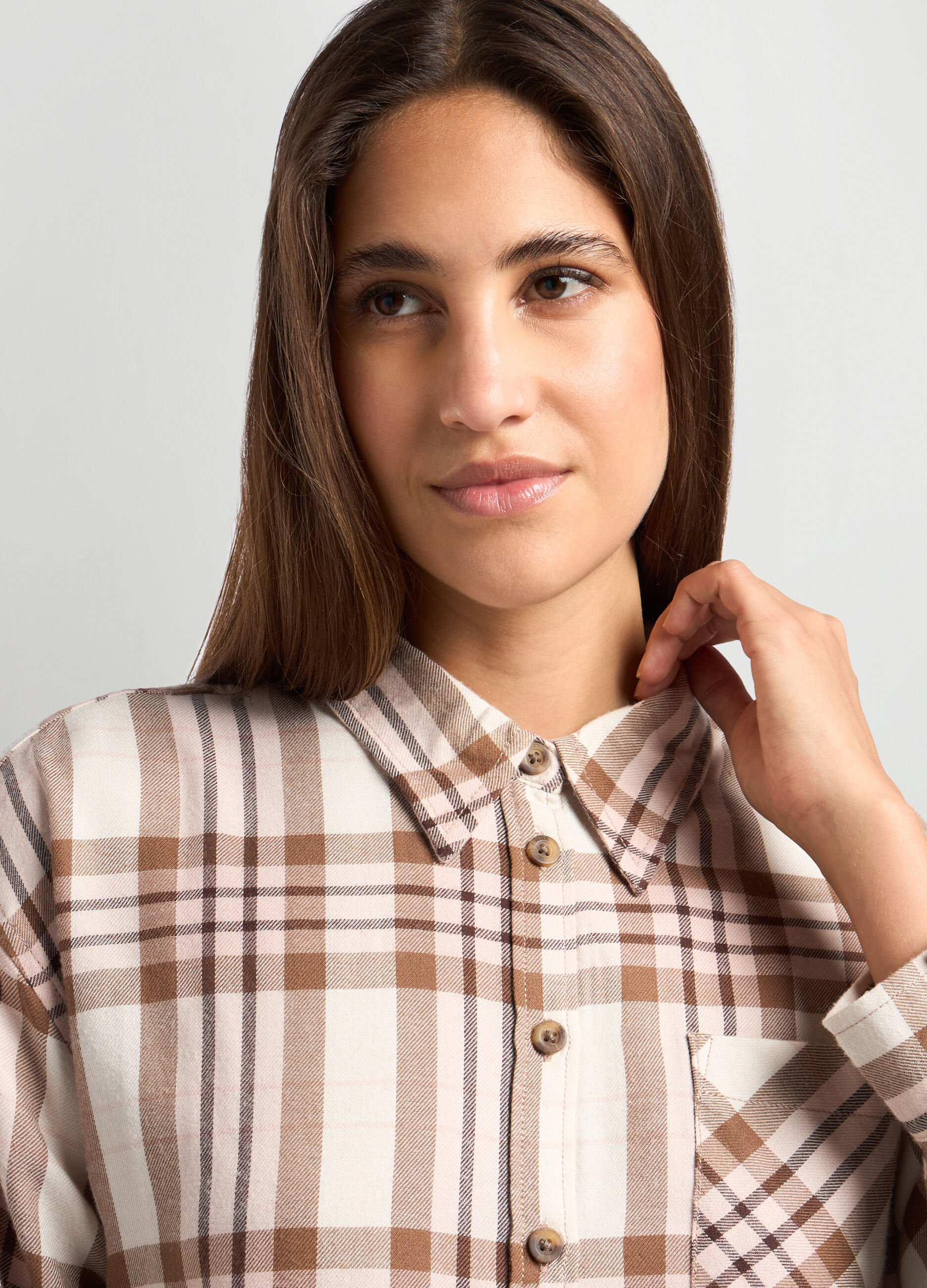 Camicia in flanella a quadri donna_2