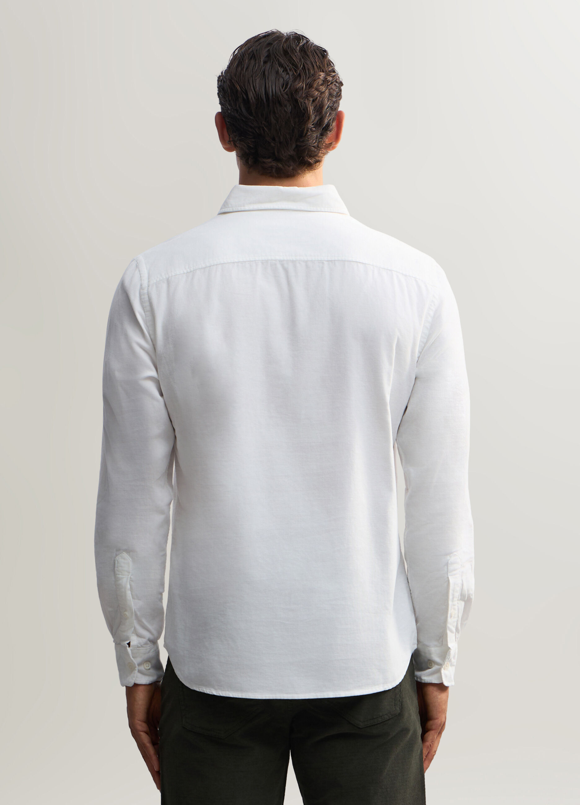 Camicia regular fit in velluto a coste uomo_1