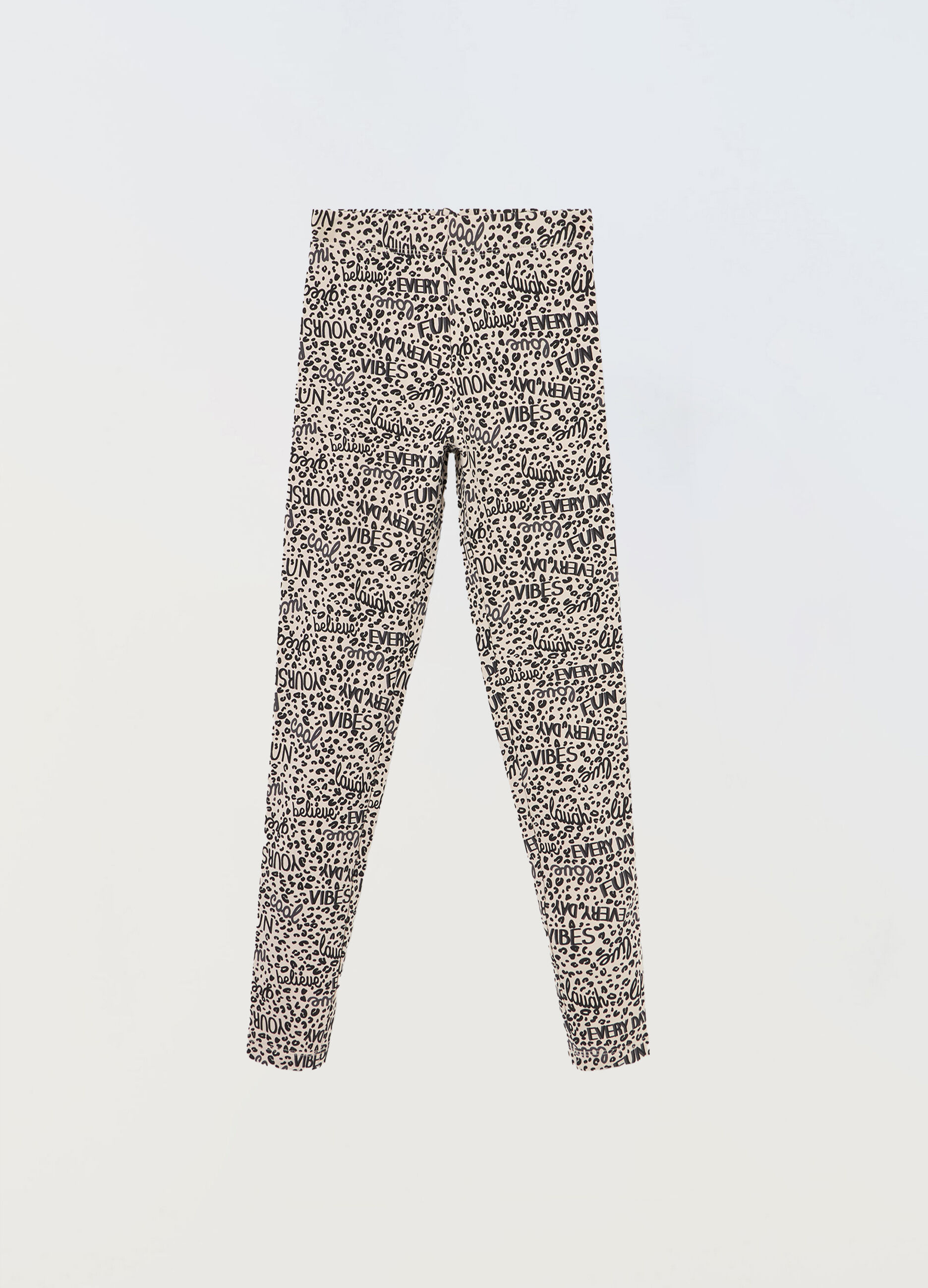 Leggings in french terry di cotone stretch ragazza_0