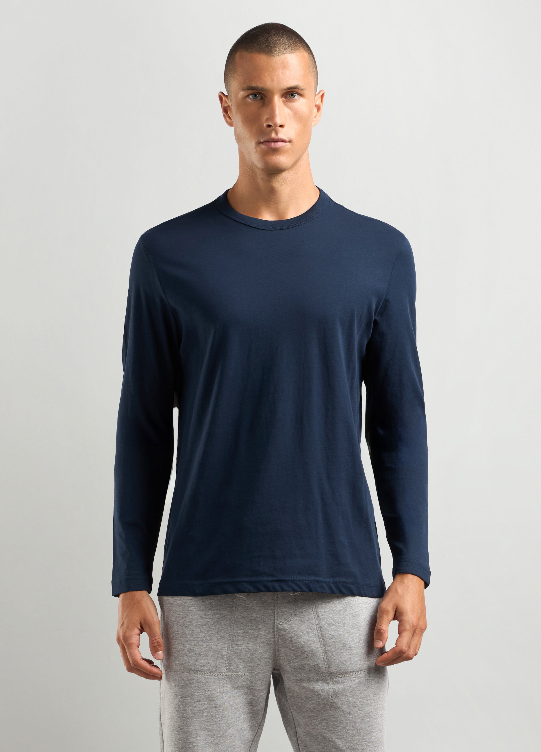 T-shirt girocollo in puro cotone uomo_0