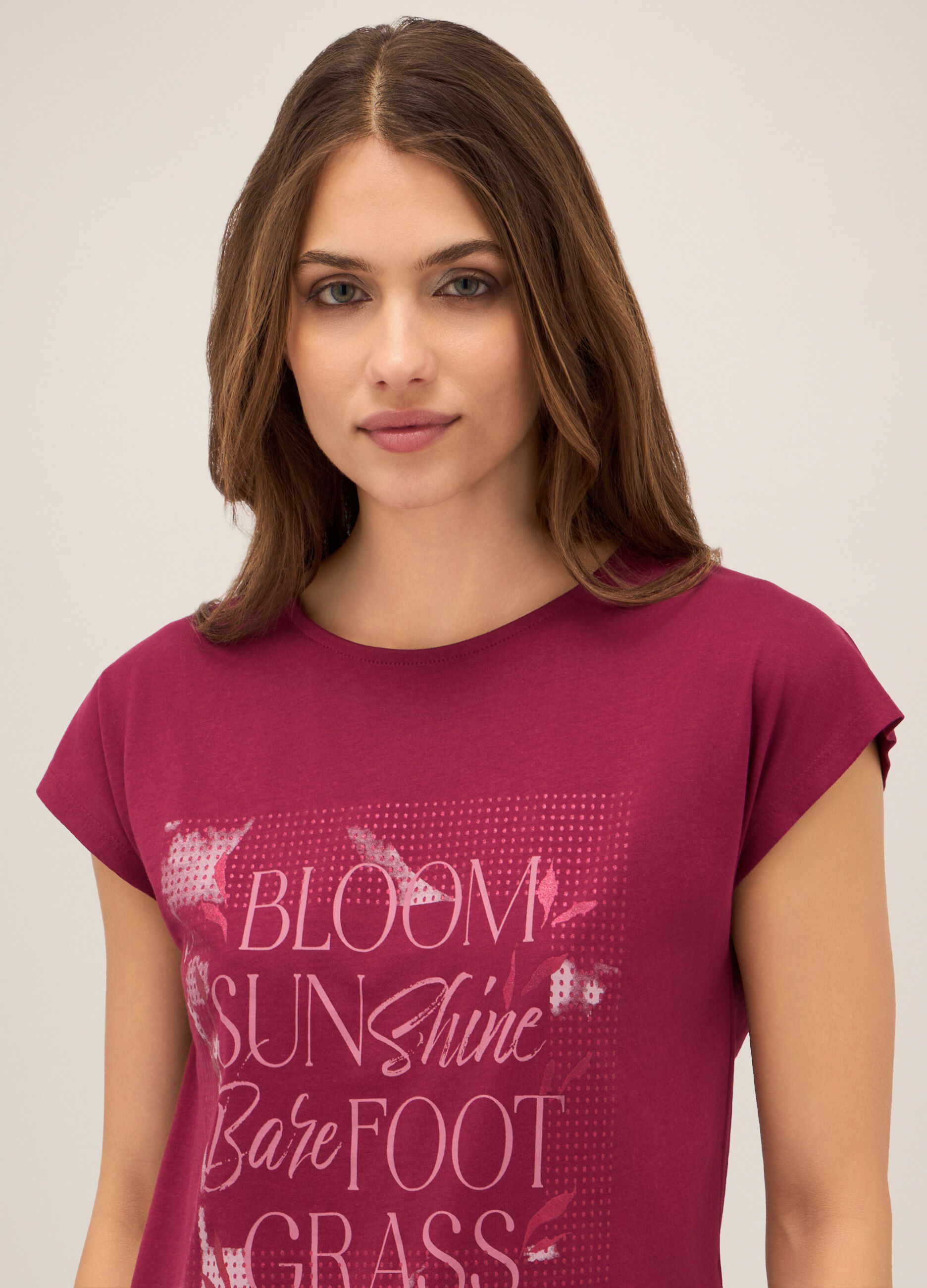 T-shirt in puro cotone donna_2