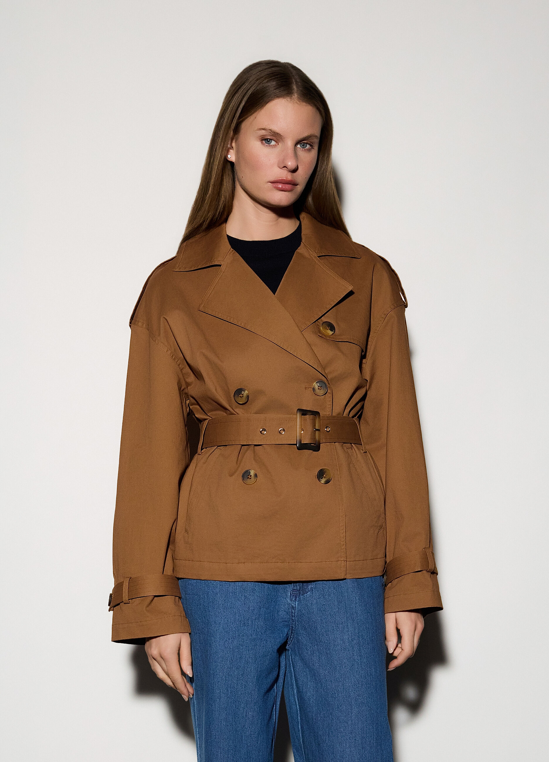 Trench corto doppiopetto donna_1