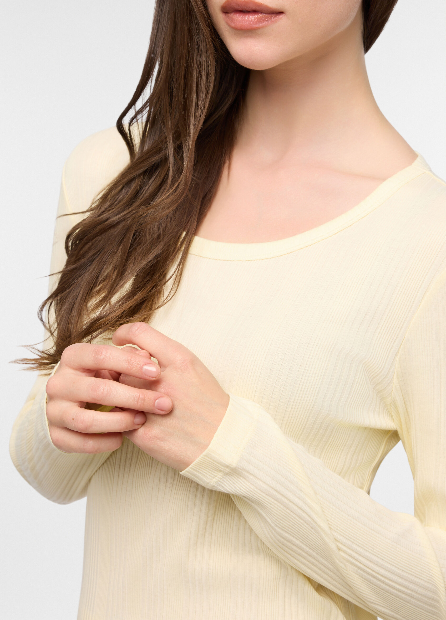 Set pigiama lungo in misto cotone stretch donna_2