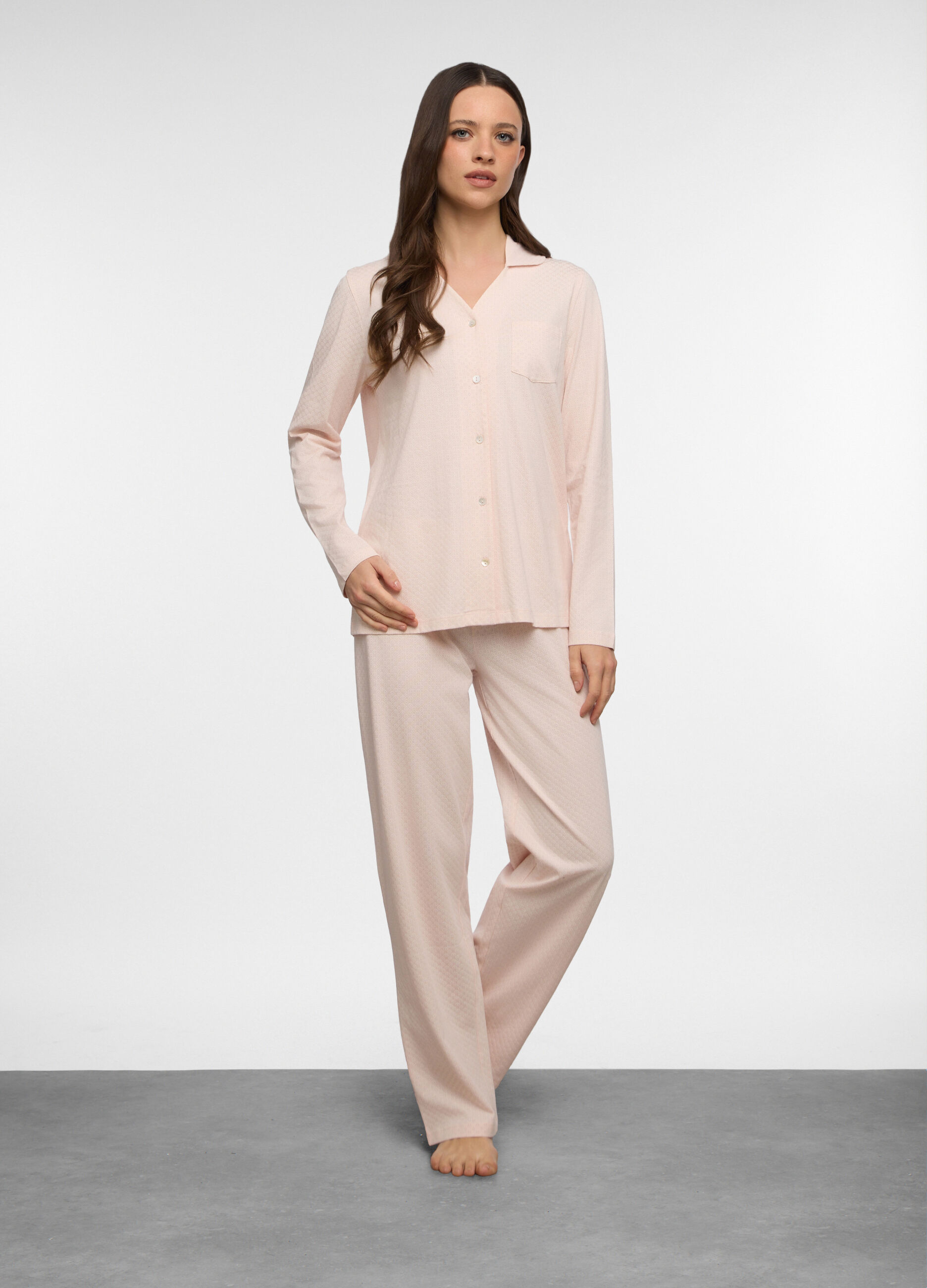 Set pigiama in jersey di puro cotone donna_0