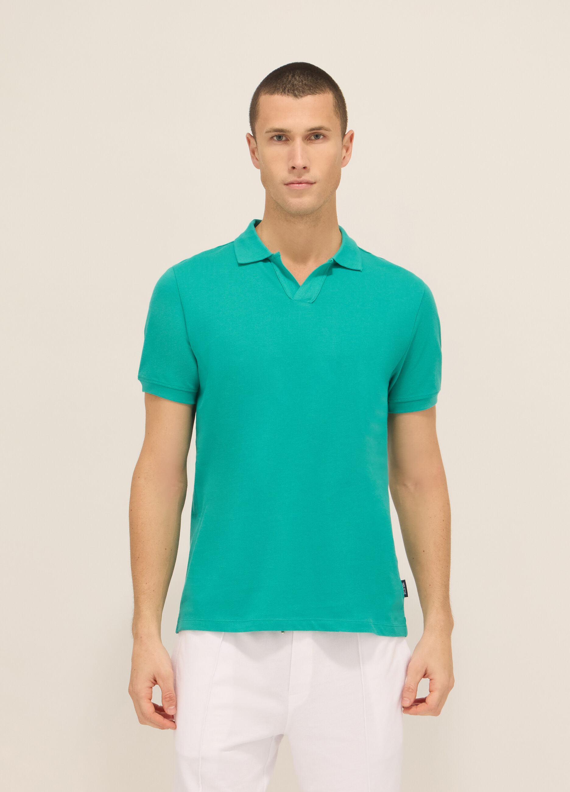 Polo in piquet di cotone uomo_0