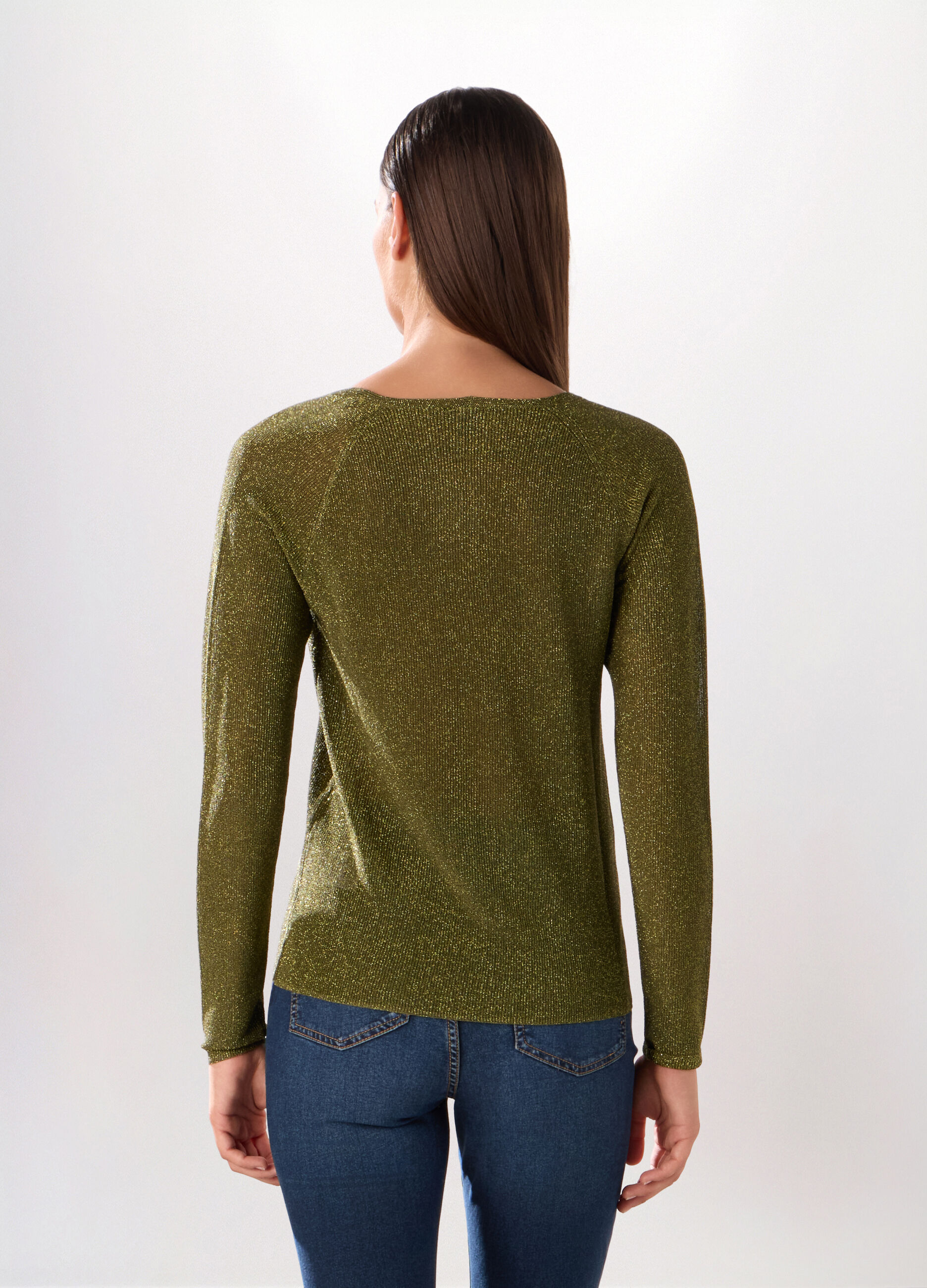 Pullover con scollo a V donna_1