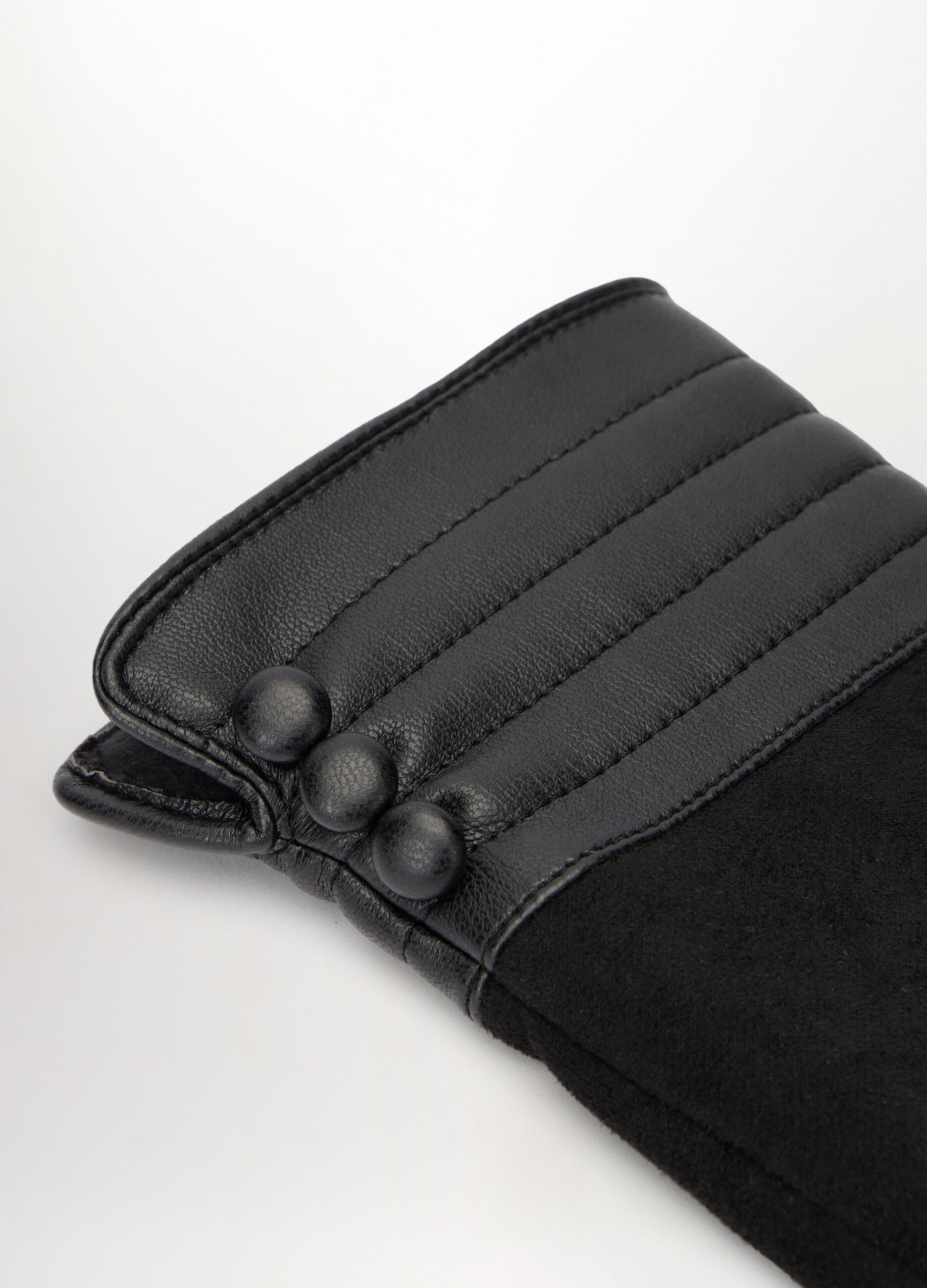 Guanti con polsino in ecopelle donna_1