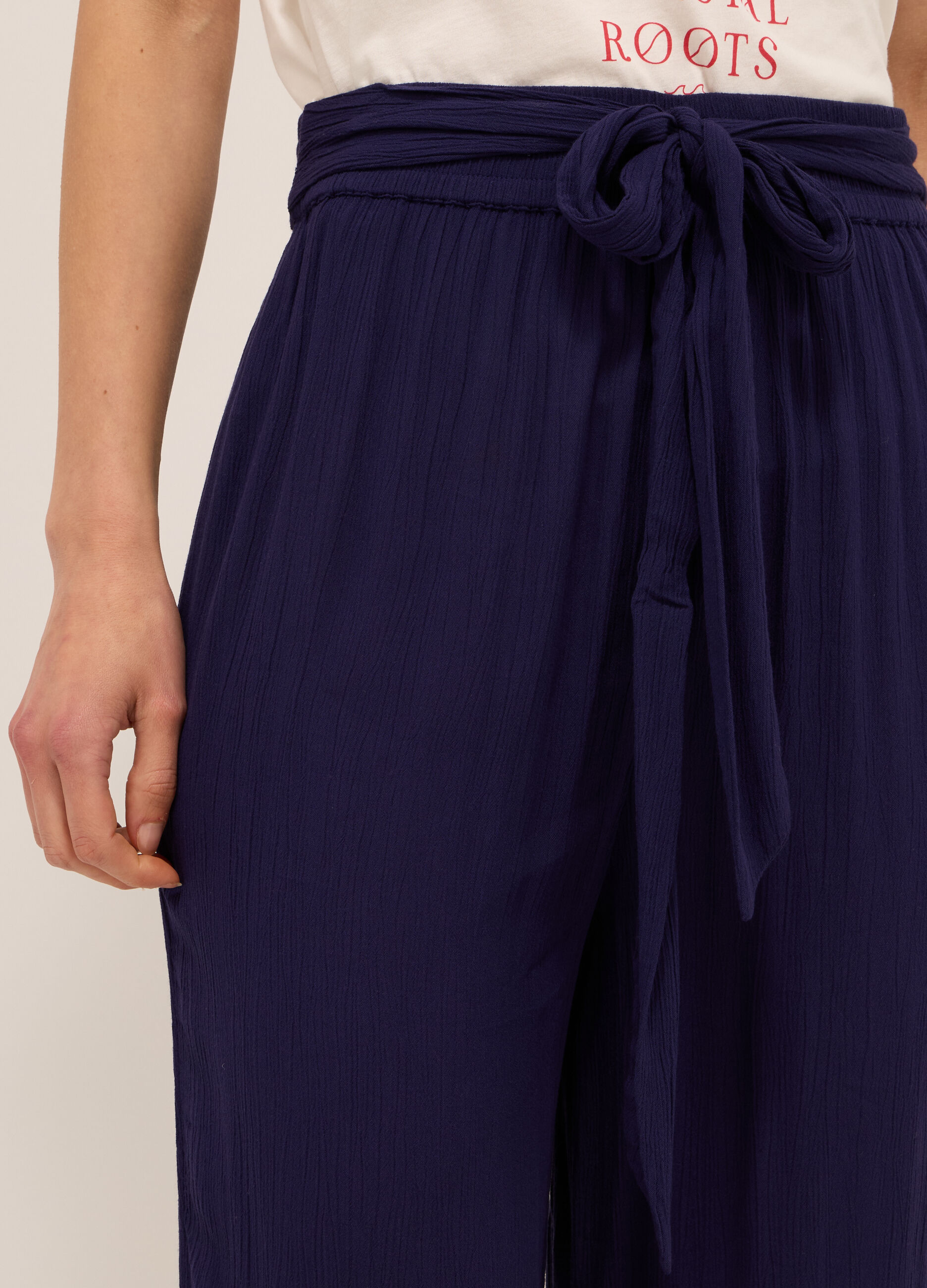 Pantaloni in pura viscosa creponne donna_2