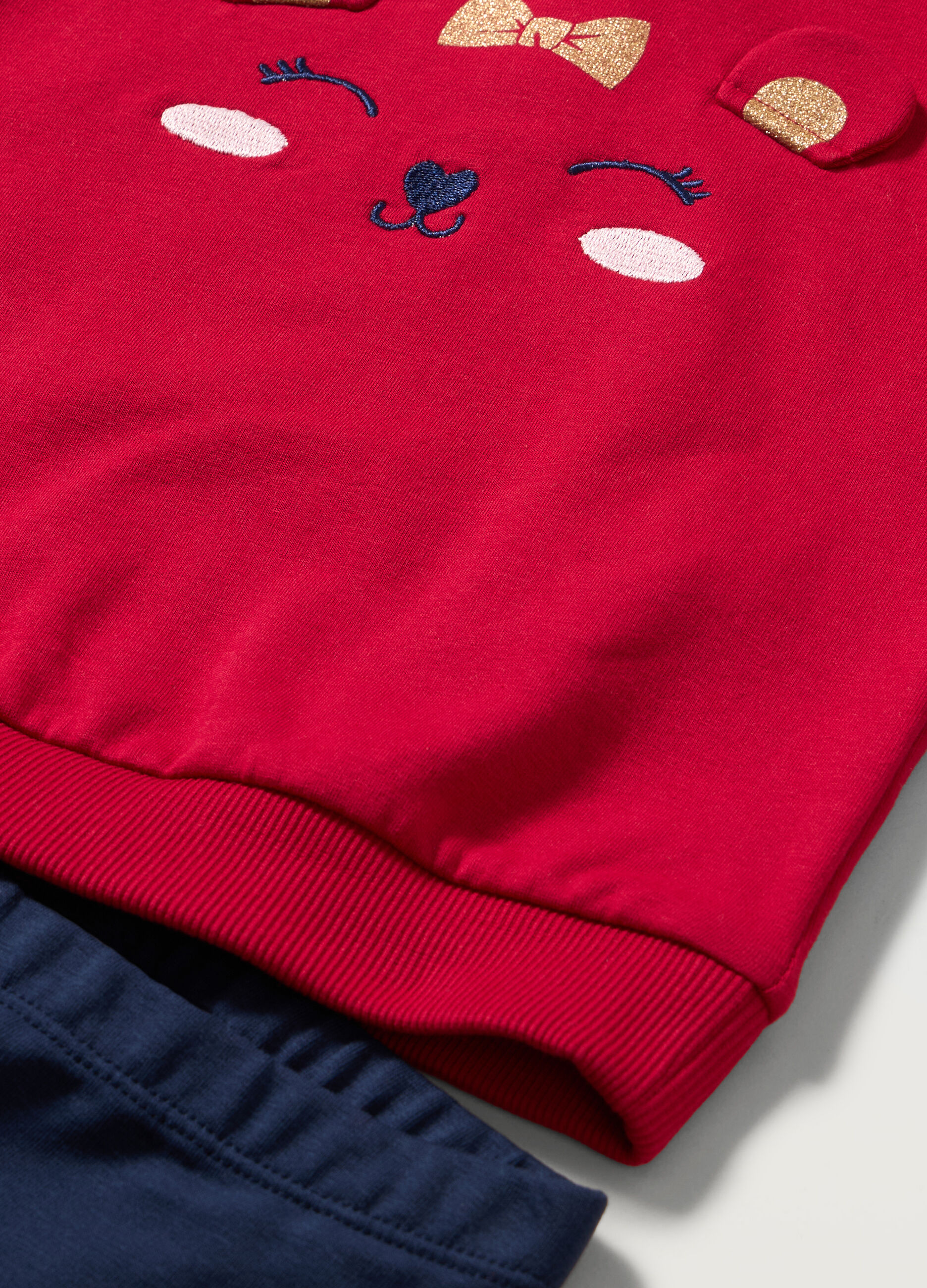 Jogging set in cotone fleece stretch neonata_1