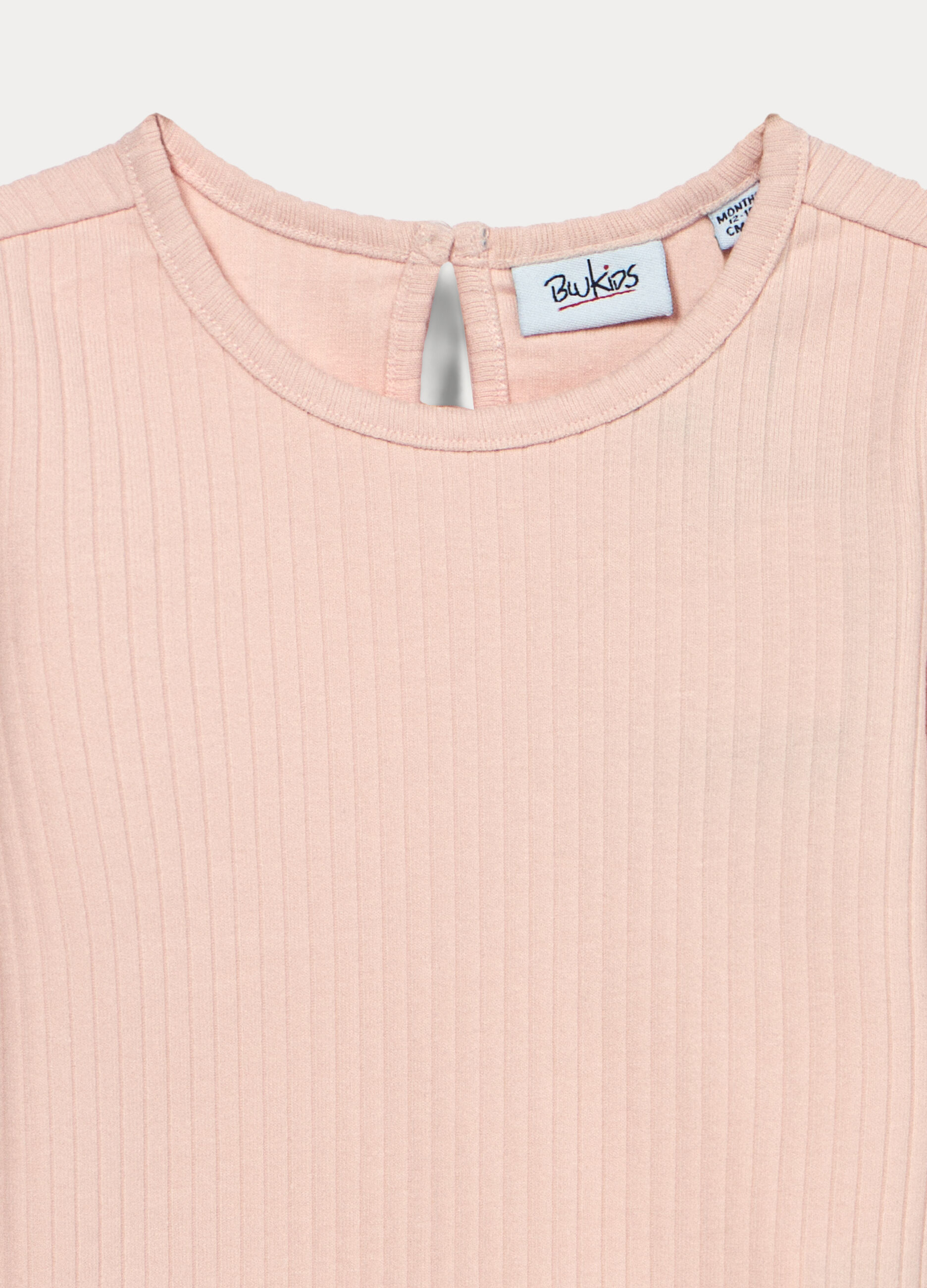 T-shirt in costina di cotone stretch bimba_2