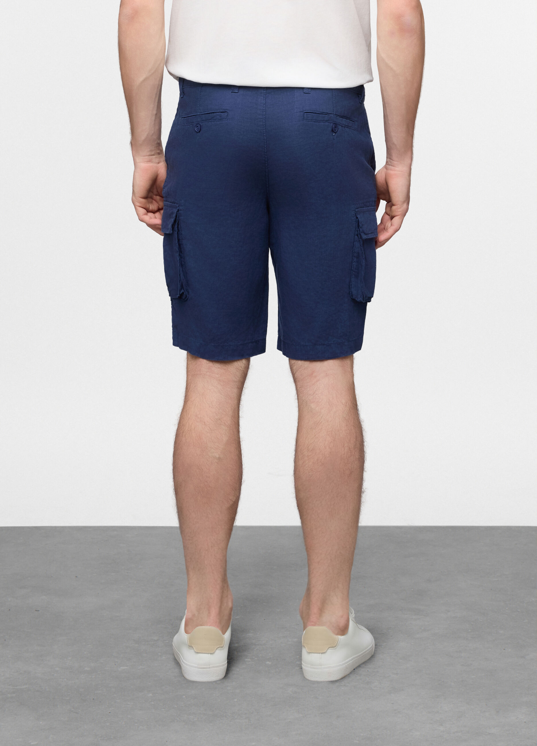 Bermuda cargo in lino uomo_1