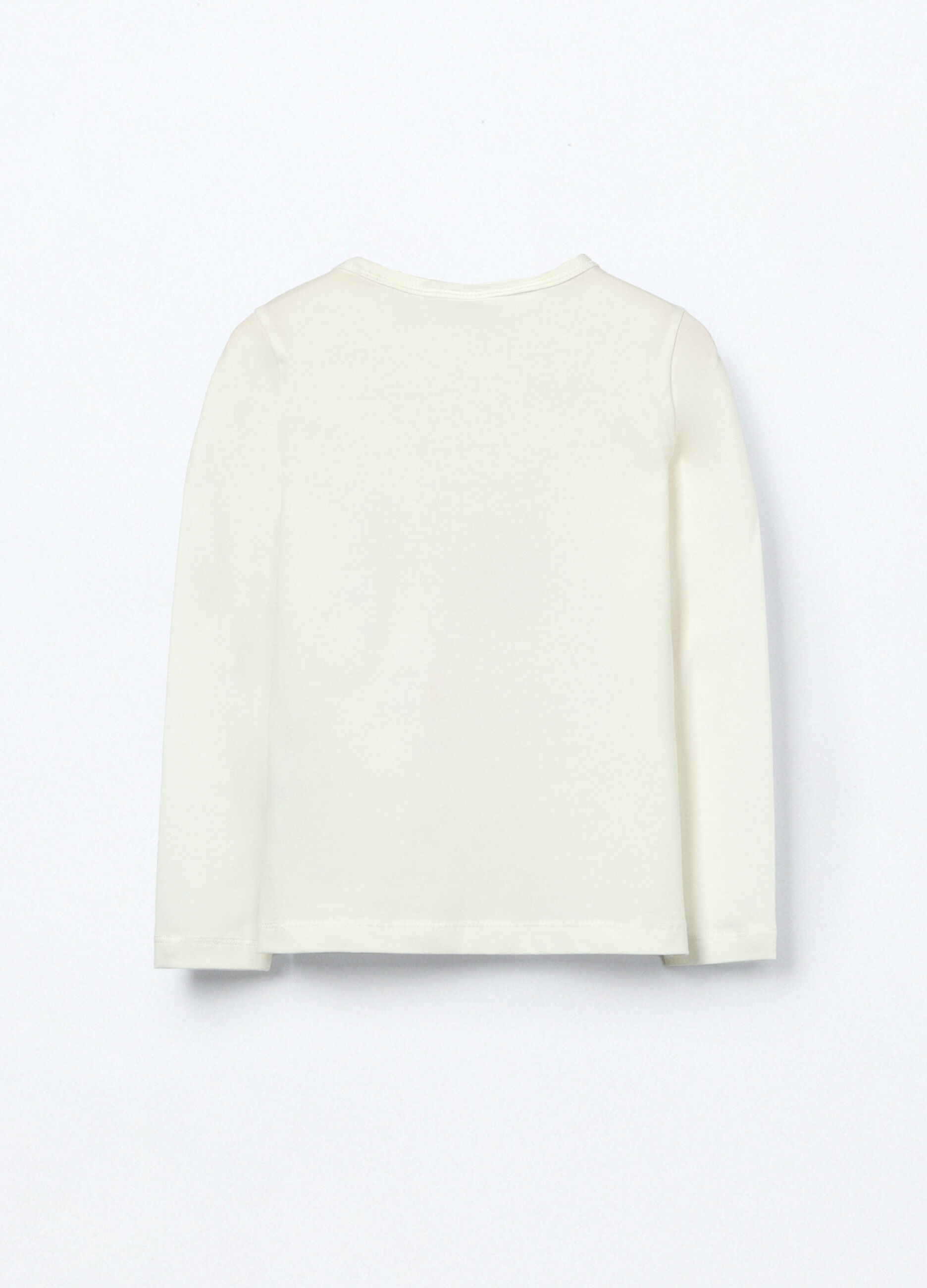 T-shirt in jersey di cotone stretch bambina_1