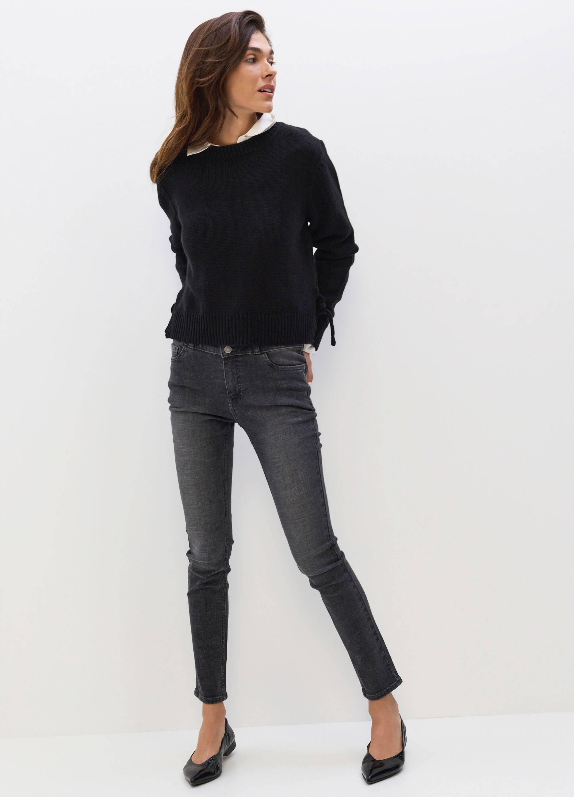 Pantaloni Push Up Fit in denim stretch misto cotone donna_3