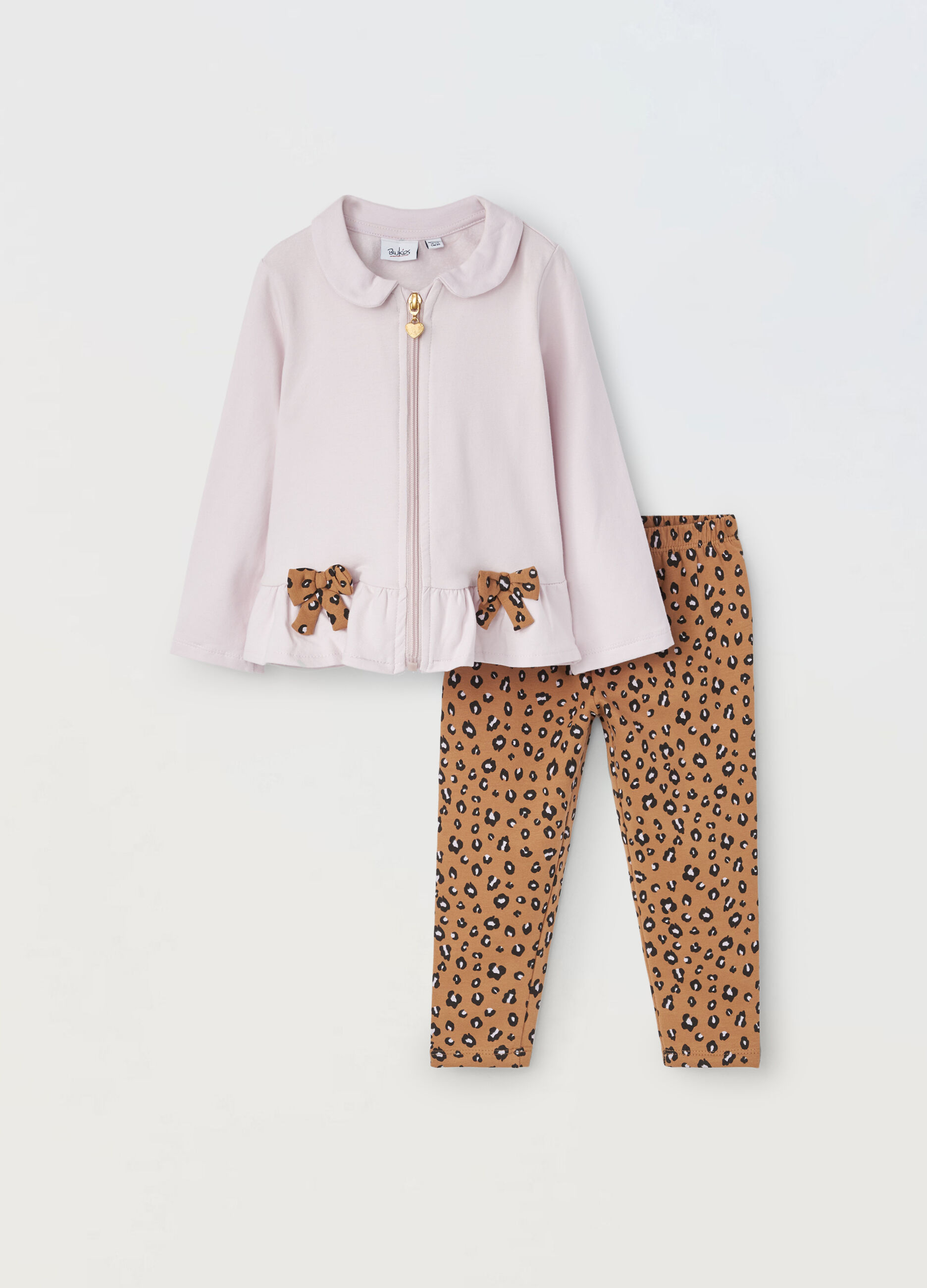 Jogging set in cotone fleece neonata_0