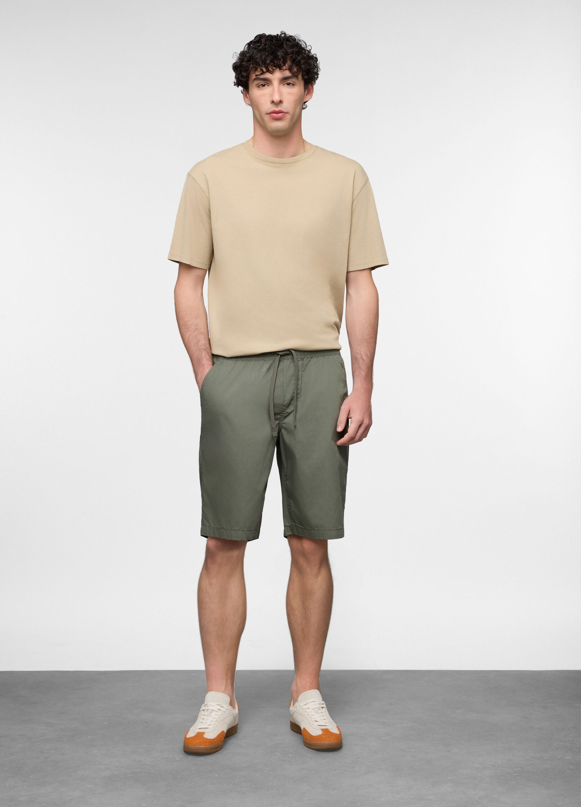 Bermuda chino in popeline misto cotone uomo_0