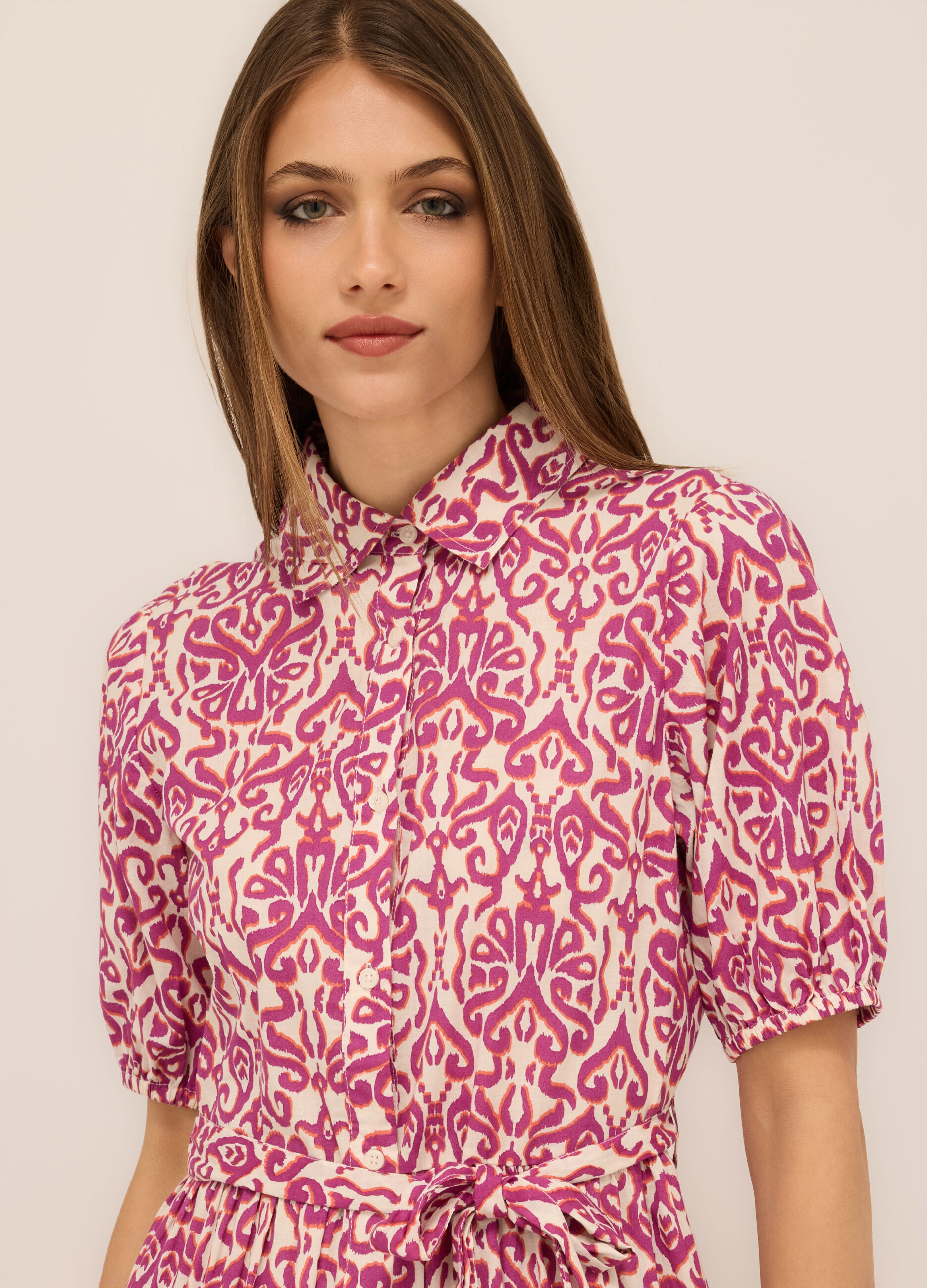 Vestito lungo in puro cotone donna_2