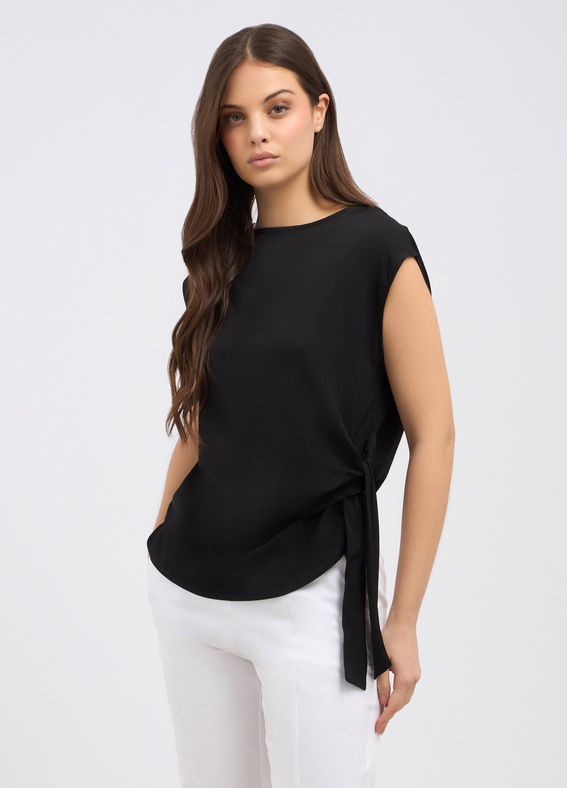 T-shirt in misto viscosa donna_0