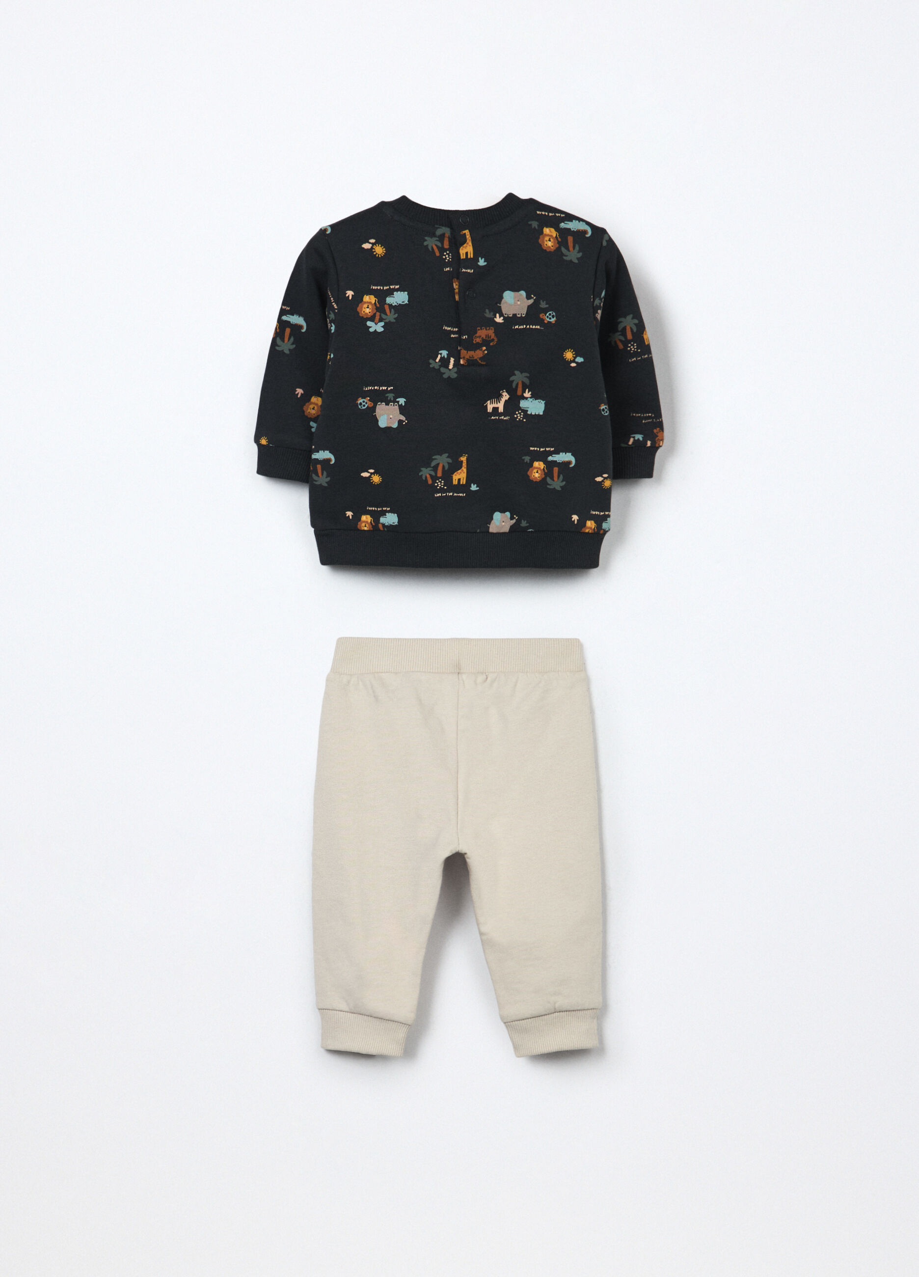 Jogging set in puro cotone fleece neonato_1