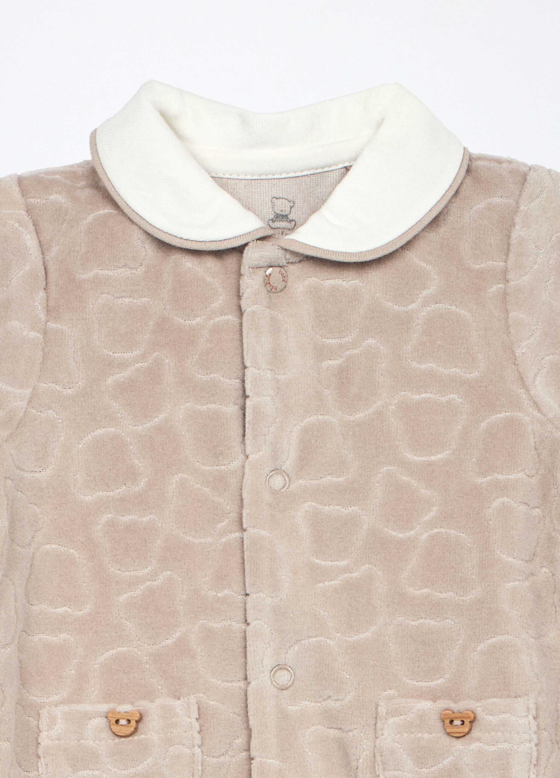 Tutina misto cotone velours neonata_2