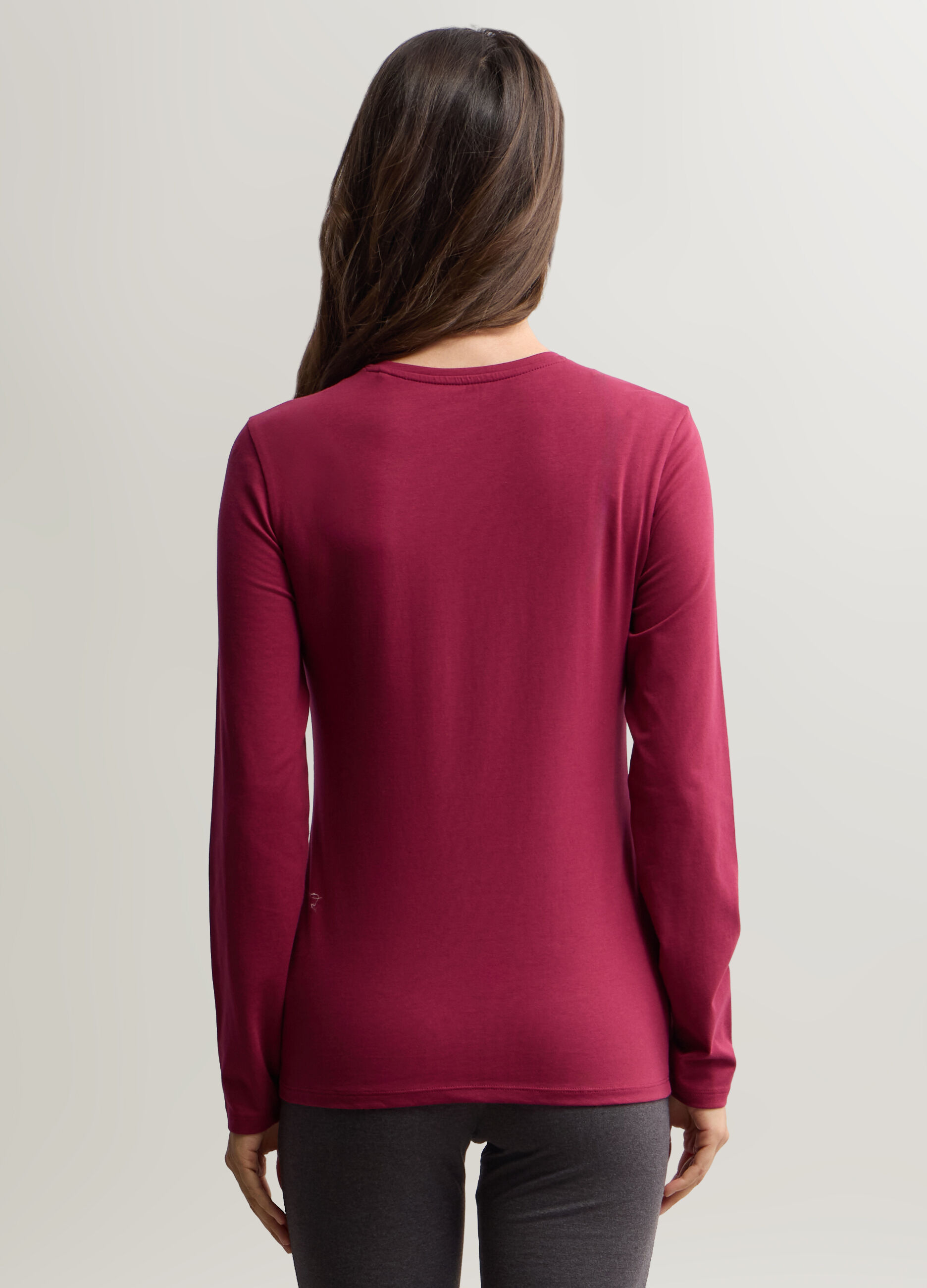 T-shirt girocollo stretch donna_1
