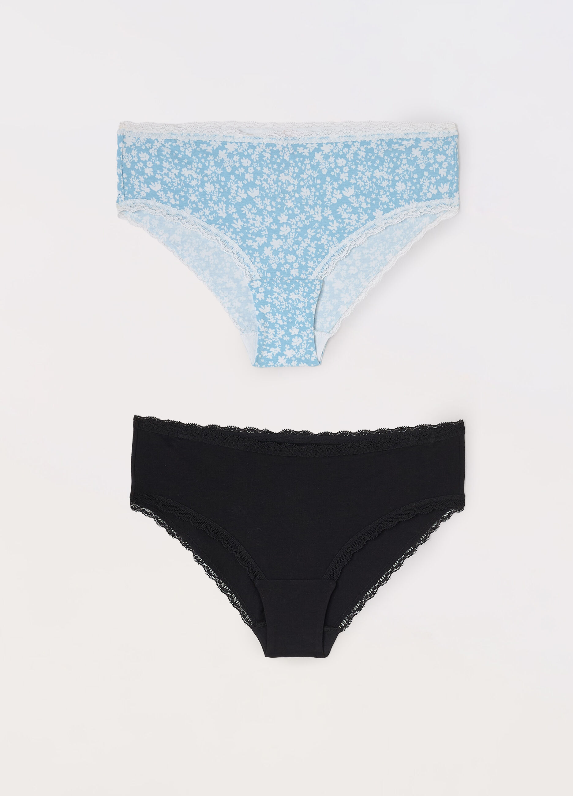 Pack 2 slip a vita alta in jersey di cotone stretch donna_0