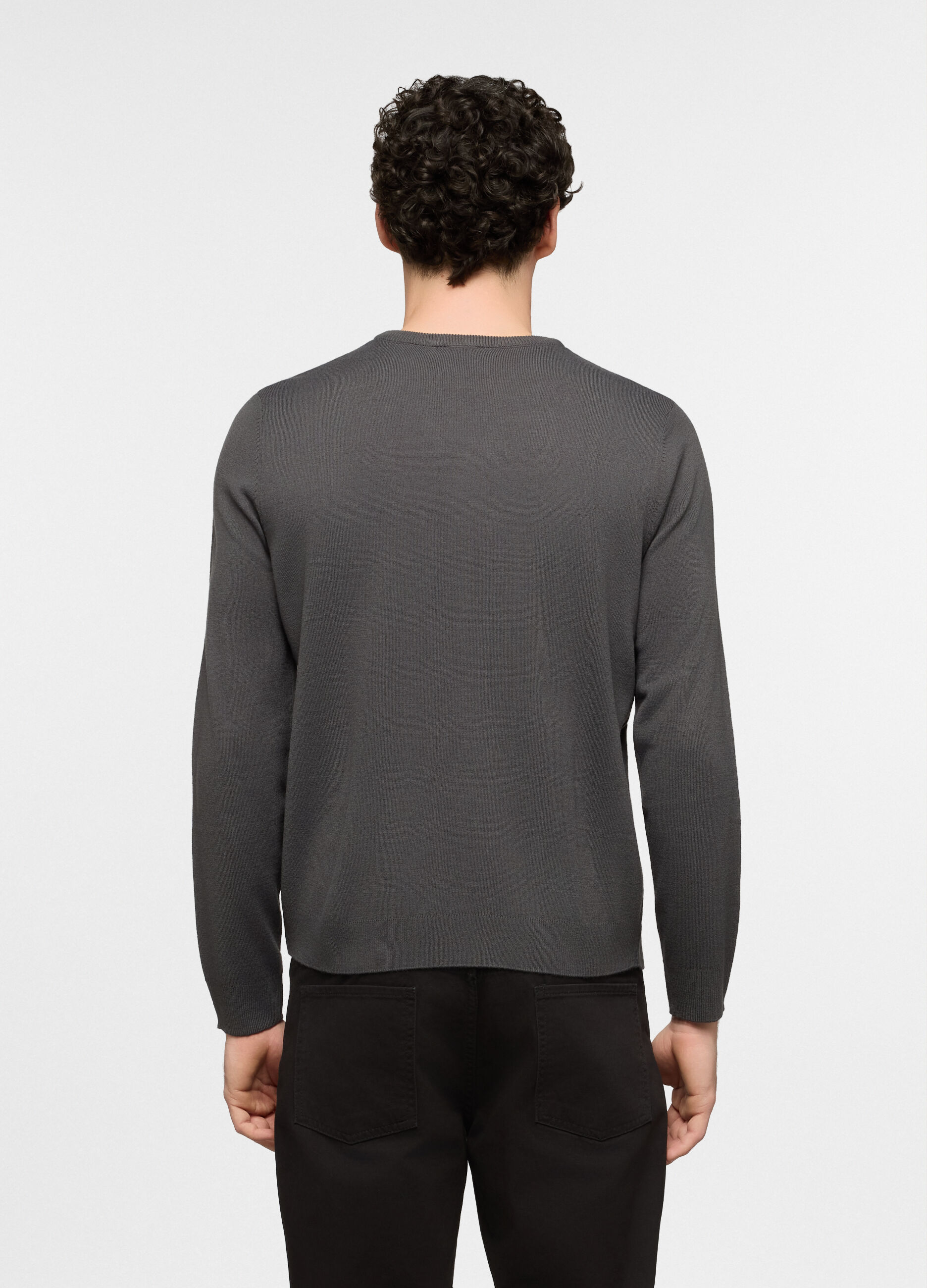 Maglione girocollo in jersey uomo_1