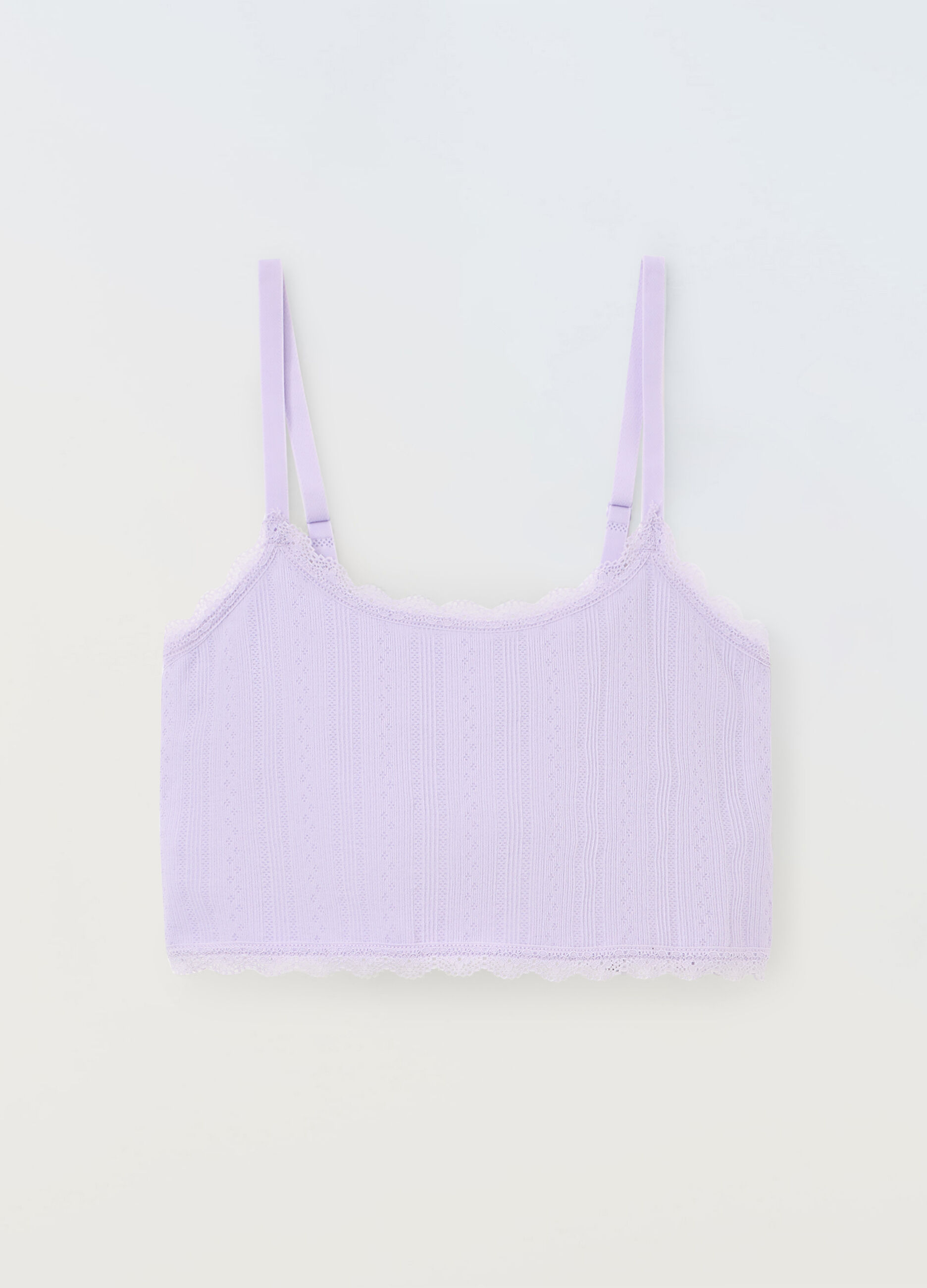 Top in pointelle con pizzo ragazza_0